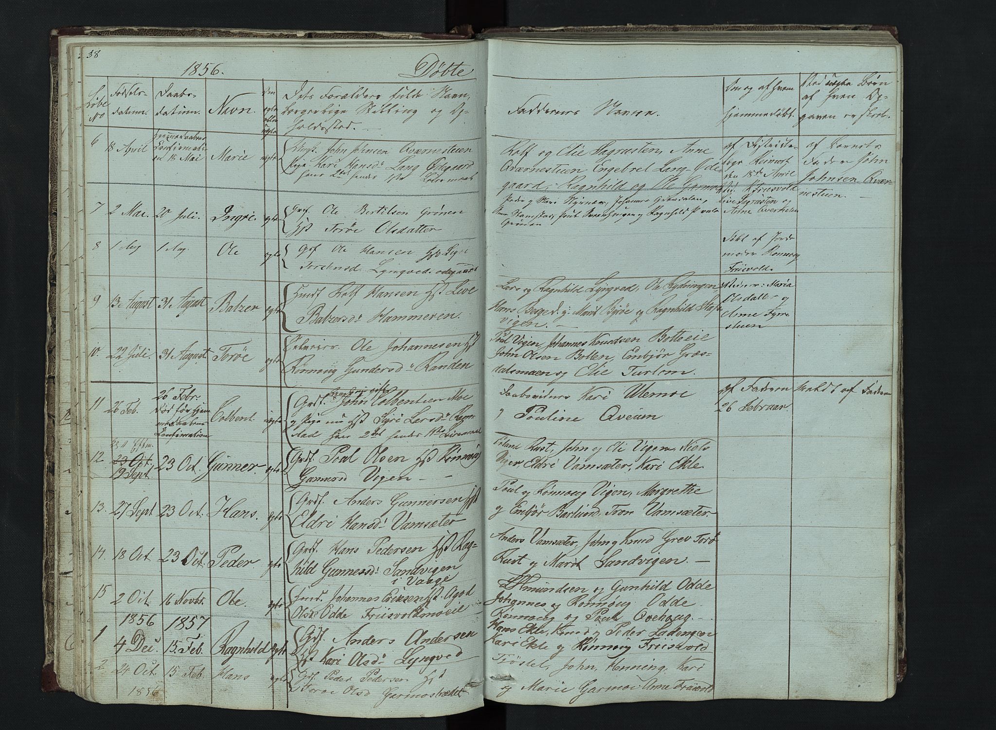 Lom prestekontor, SAH/PREST-070/L/L0014: Parish register (copy) no. 14, 1845-1876, p. 38-39