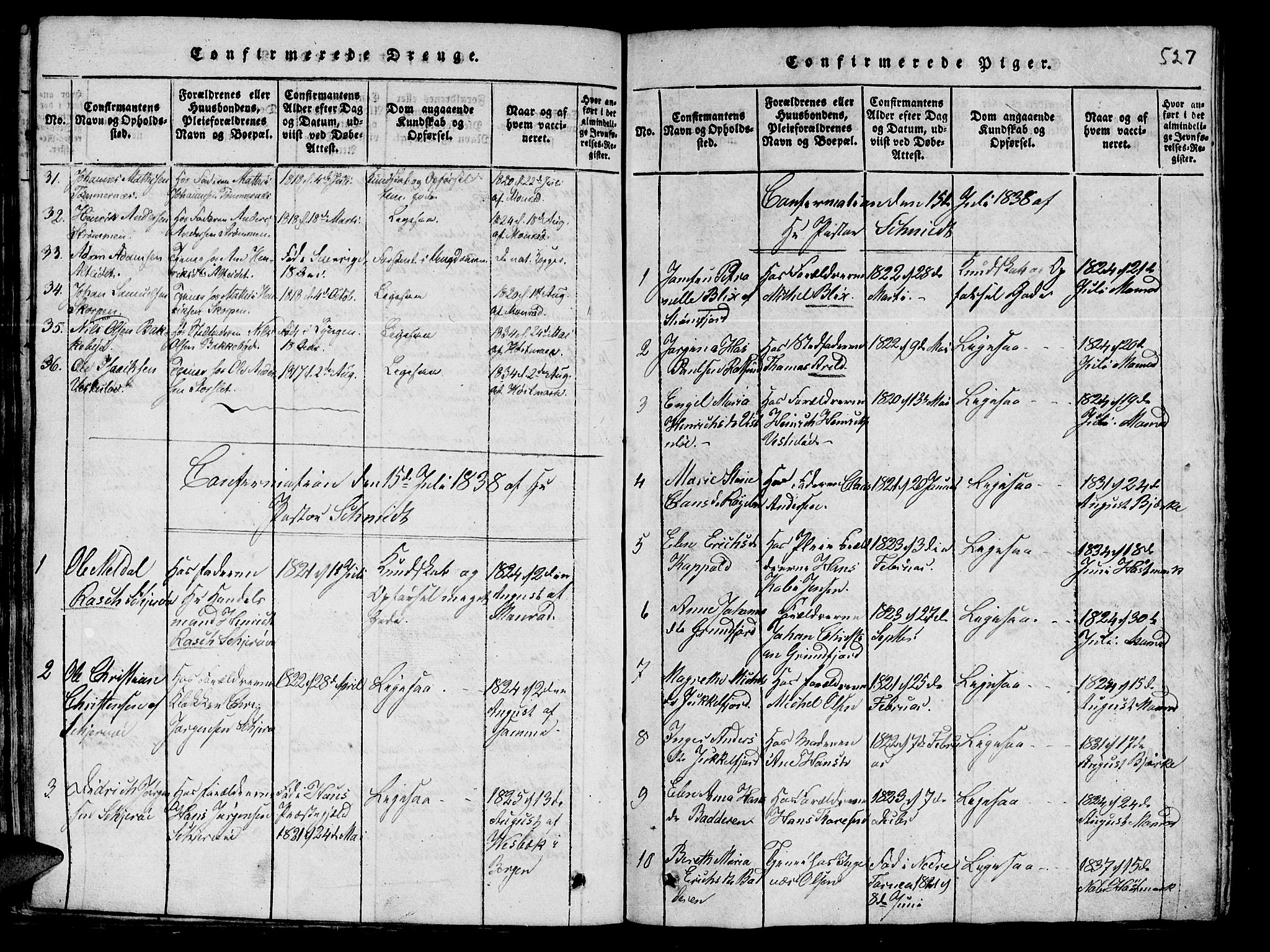 Skjervøy sokneprestkontor, SATØ/S-1300/H/Ha/Haa/L0004kirke: Parish register (official) no. 4, 1820-1838, p. 526-527