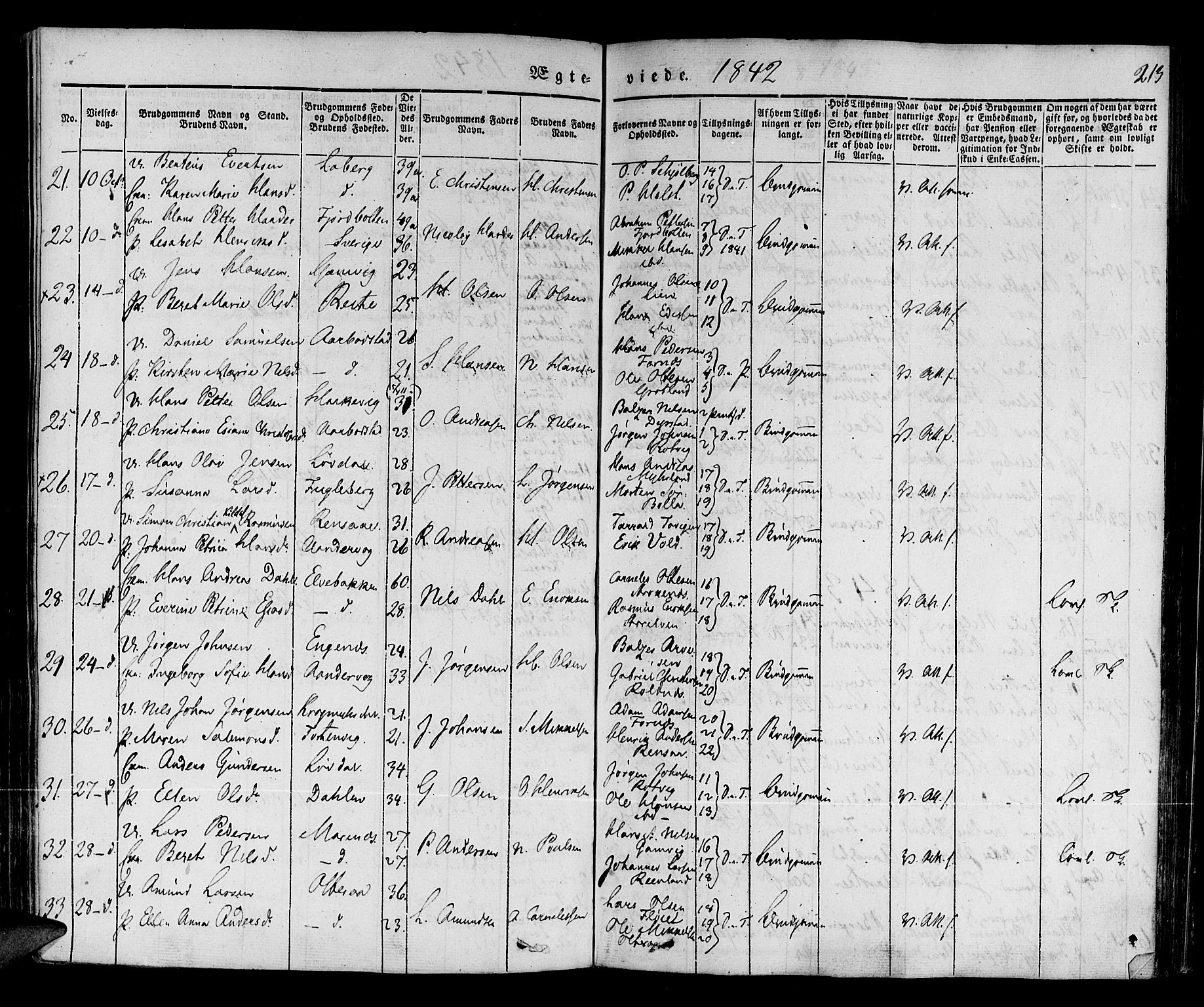 Ibestad sokneprestembete, SATØ/S-0077/H/Ha/Haa/L0006kirke: Parish register (official) no. 6, 1837-1850, p. 213