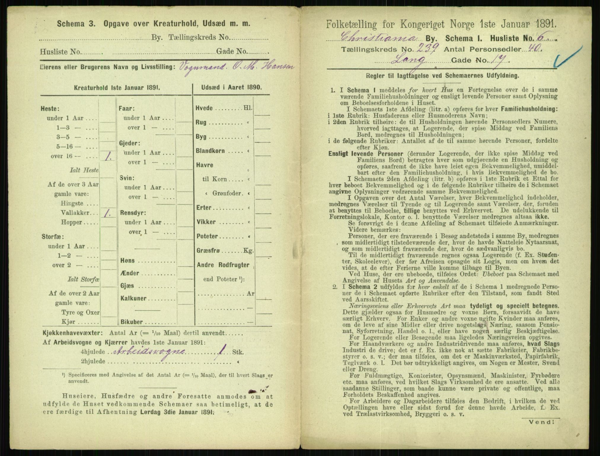 RA, 1891 census for 0301 Kristiania, 1891, p. 145277