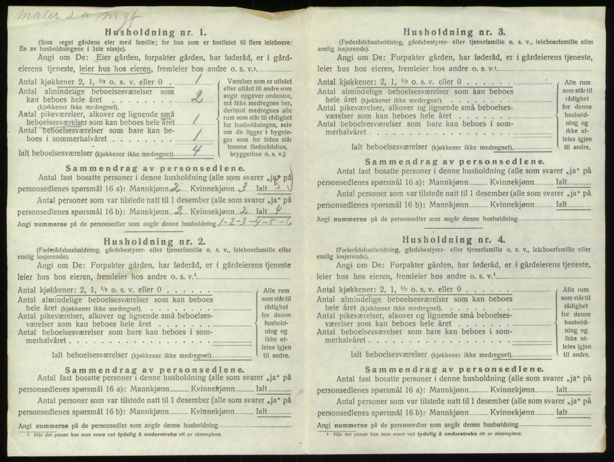 SAO, 1920 census for Hvaler, 1920, p. 838