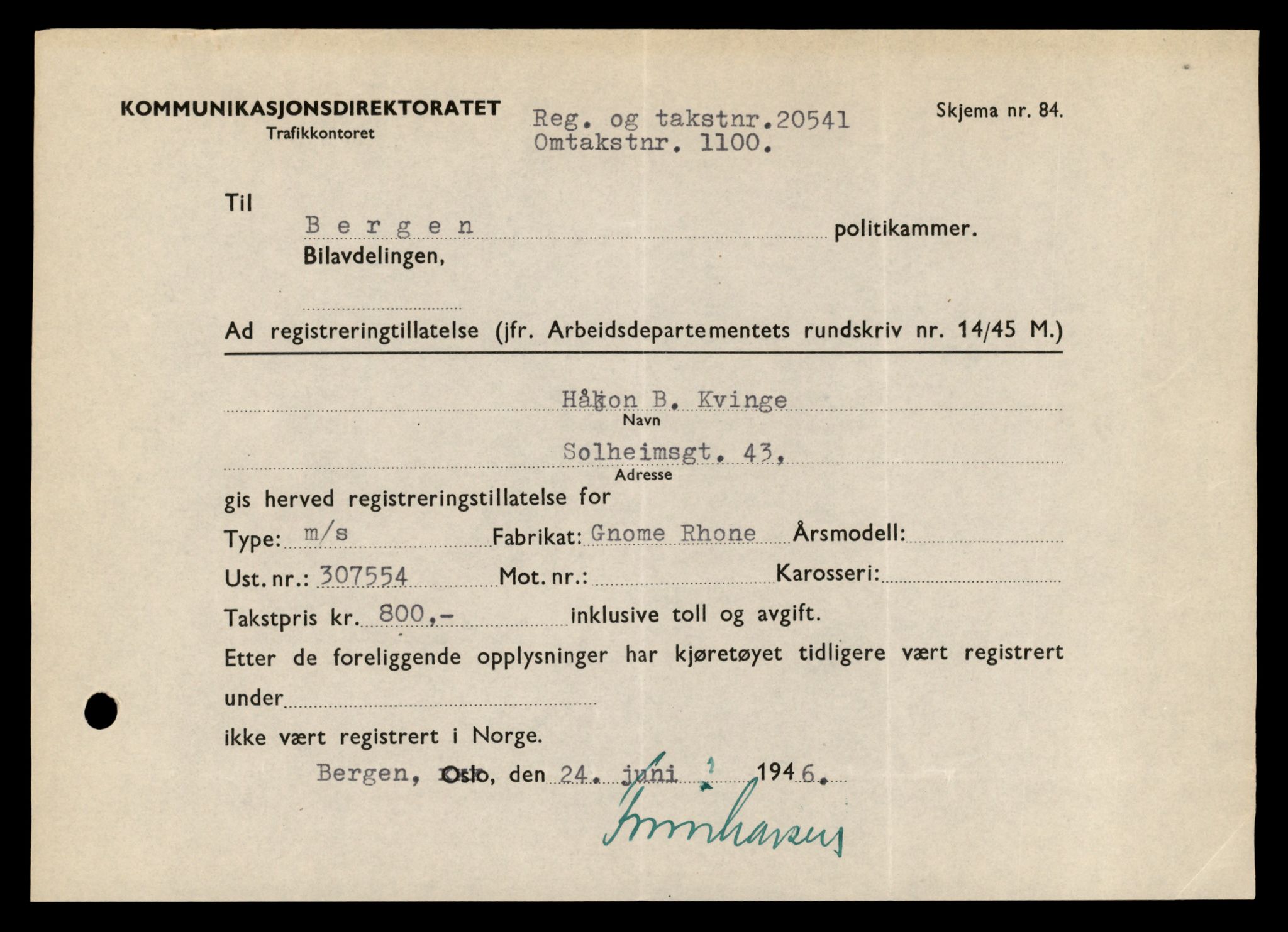 Møre og Romsdal vegkontor - Ålesund trafikkstasjon, AV/SAT-A-4099/F/Fe/L0040: Registreringskort for kjøretøy T 13531 - T 13709, 1927-1998, p. 45