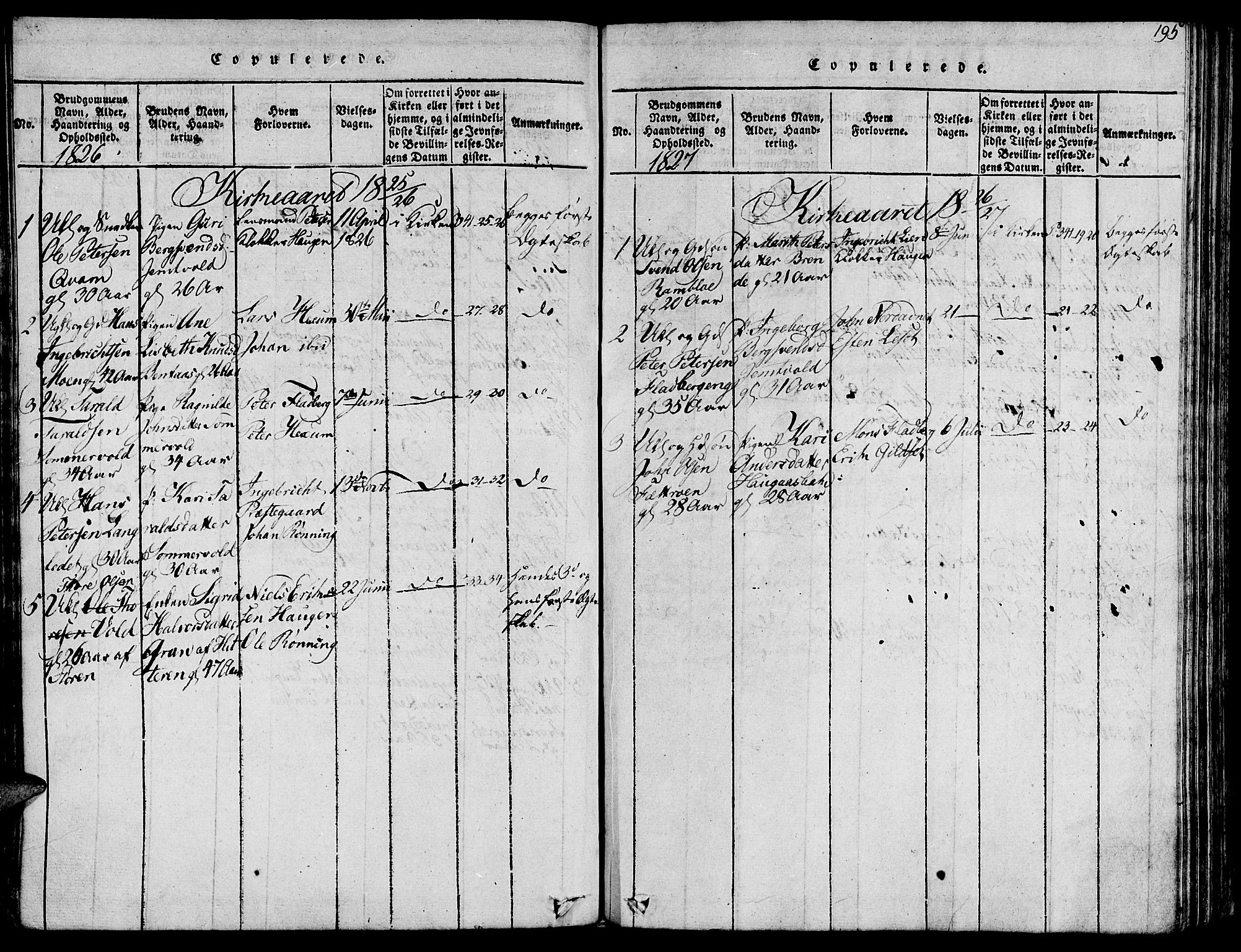 Ministerialprotokoller, klokkerbøker og fødselsregistre - Sør-Trøndelag, AV/SAT-A-1456/685/L0954: Parish register (official) no. 685A03 /1, 1817-1829, p. 195