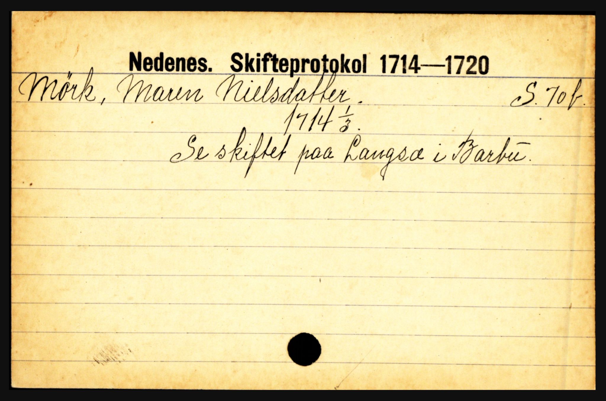 Nedenes sorenskriveri før 1824, AV/SAK-1221-0007/H, p. 20719