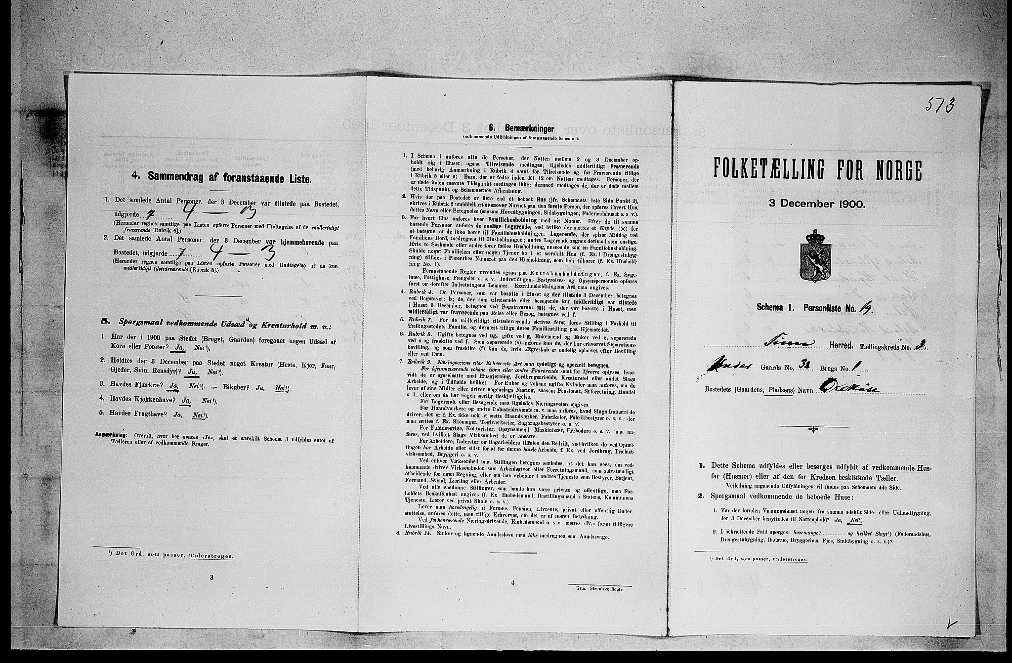 SAKO, 1900 census for Tinn, 1900, p. 292