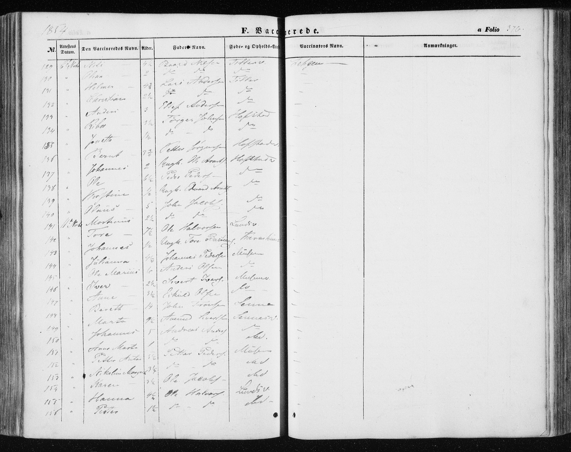 Ministerialprotokoller, klokkerbøker og fødselsregistre - Nord-Trøndelag, SAT/A-1458/723/L0240: Parish register (official) no. 723A09, 1852-1860, p. 376