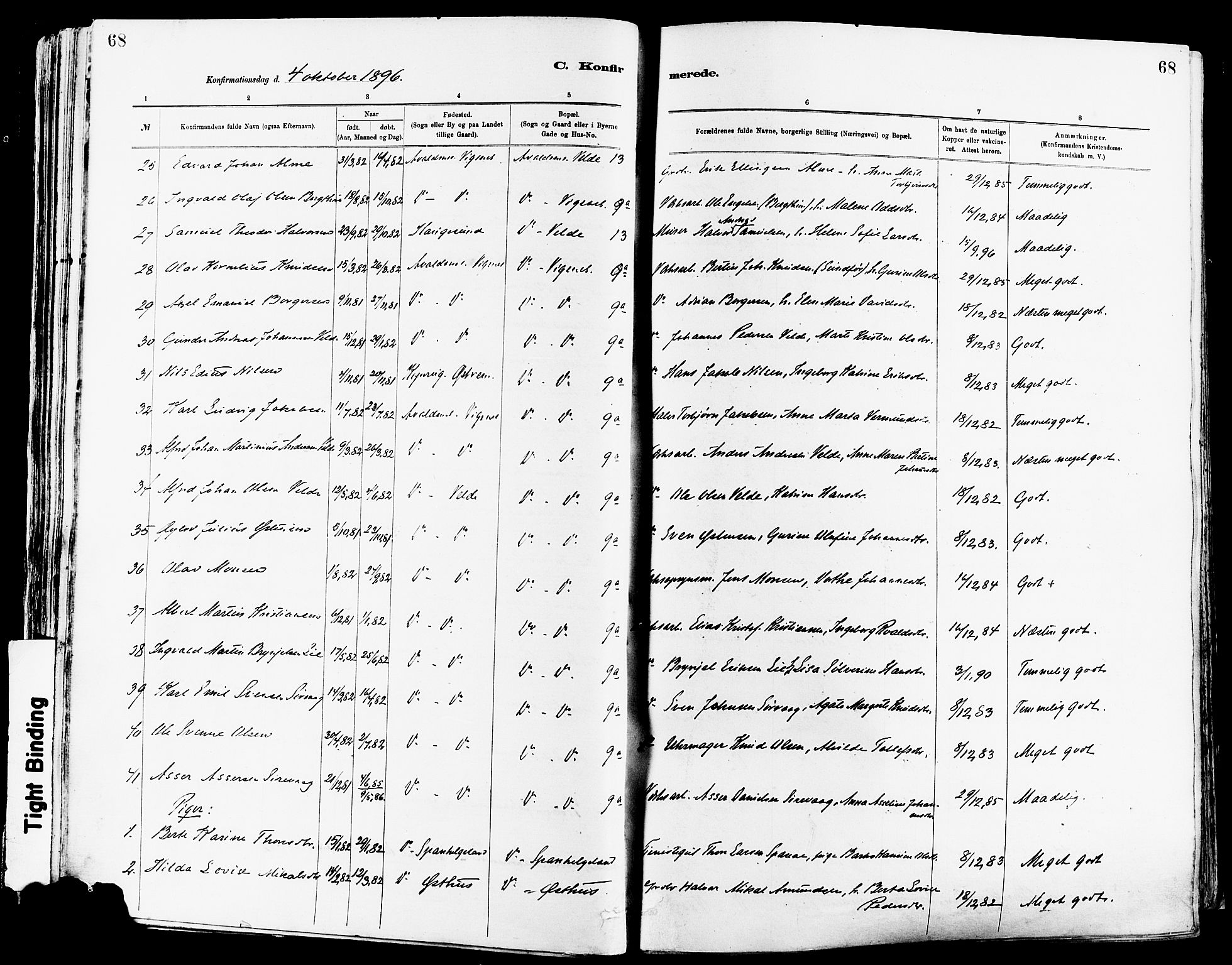 Avaldsnes sokneprestkontor, AV/SAST-A -101851/H/Ha/Haa/L0015: Parish register (official) no. A 15, 1880-1906, p. 68