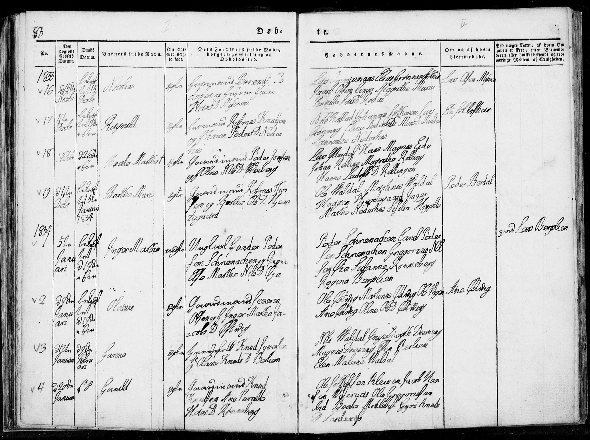 Ministerialprotokoller, klokkerbøker og fødselsregistre - Møre og Romsdal, AV/SAT-A-1454/519/L0247: Parish register (official) no. 519A06, 1827-1846, p. 83