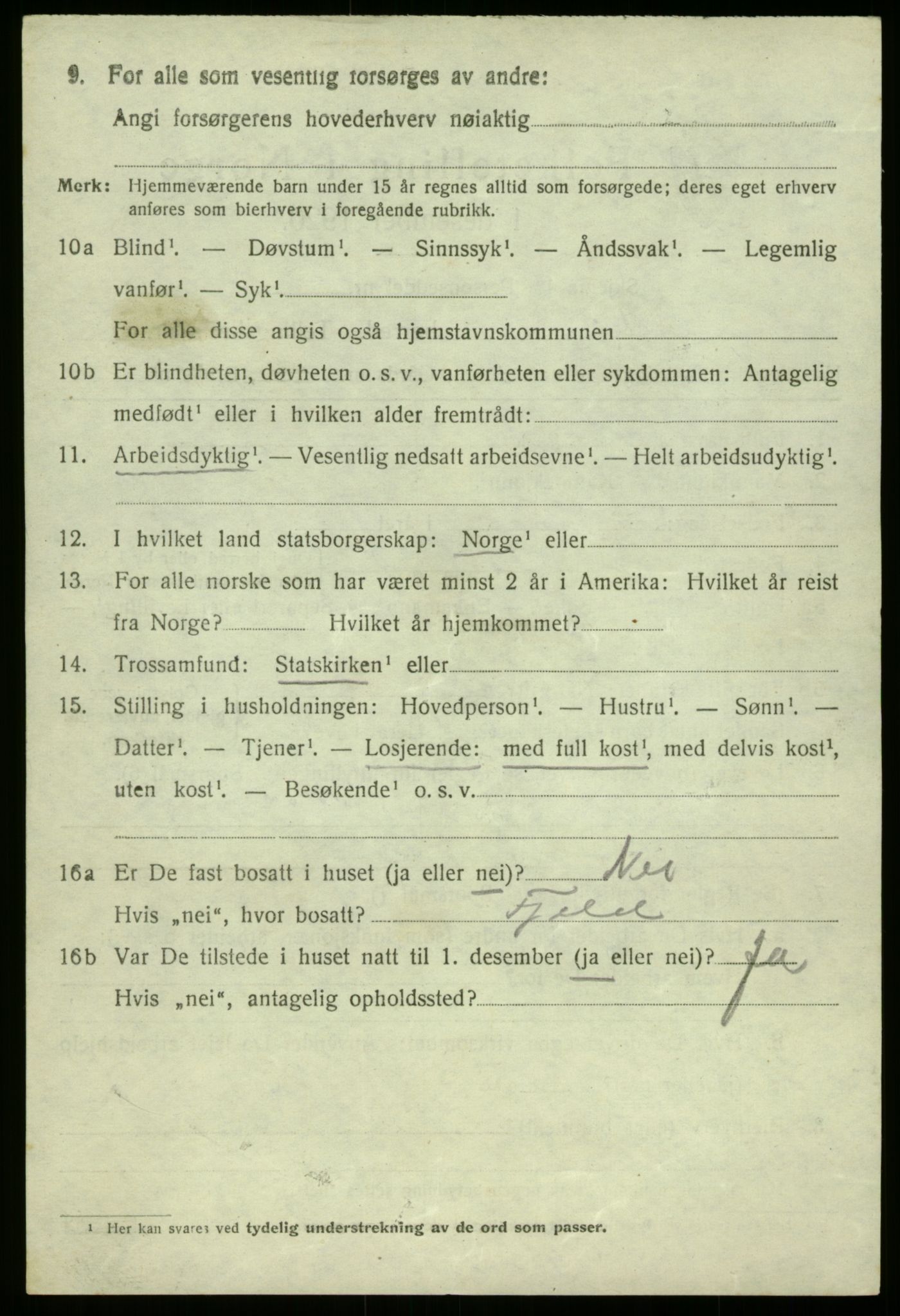 SAB, 1920 census for Masfjorden, 1920, p. 3072