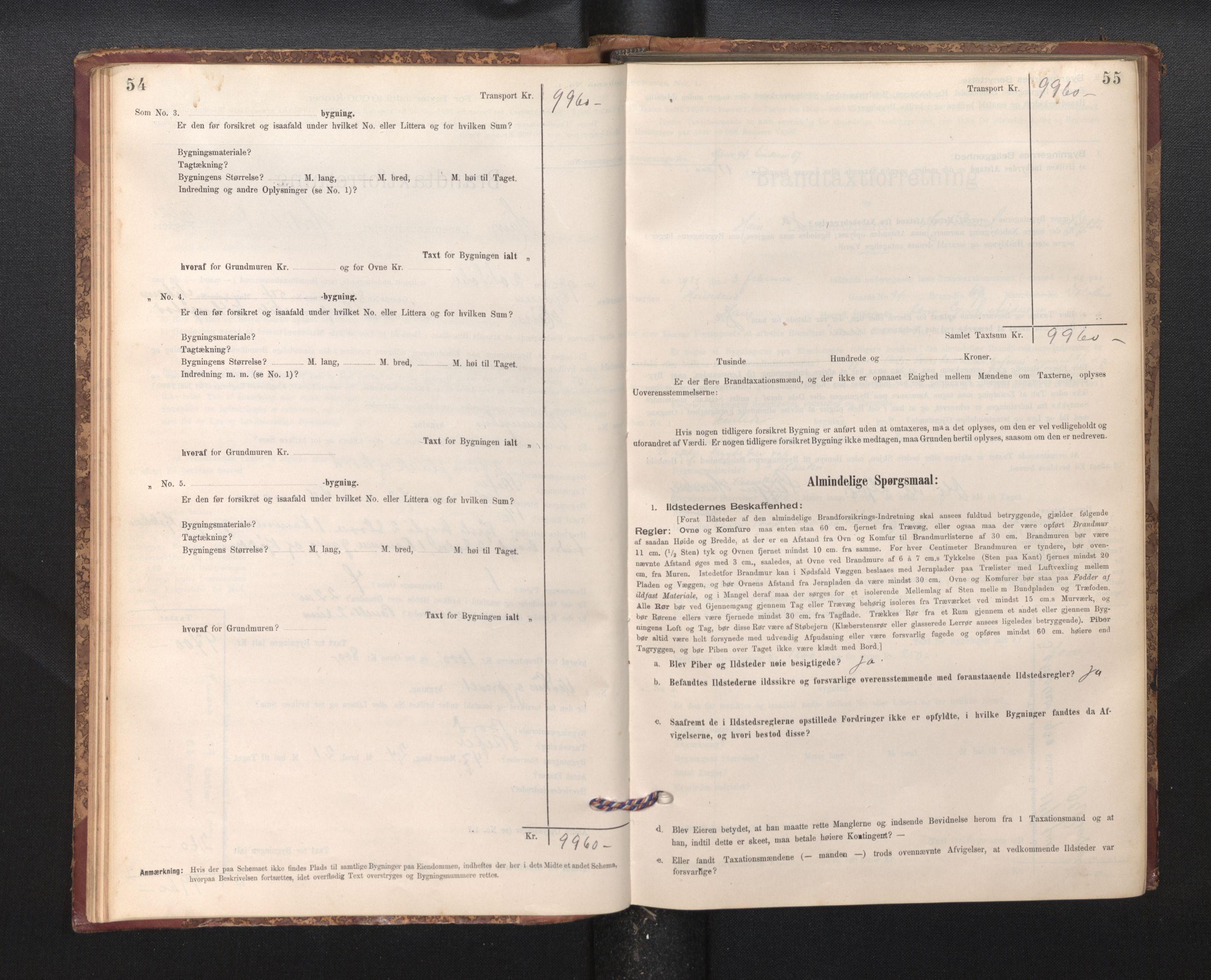 Lensmannen i Haus, SAB/A-32701/0012/L0006: Branntakstprotokoll, skjematakst, 1895-1941, p. 54-55