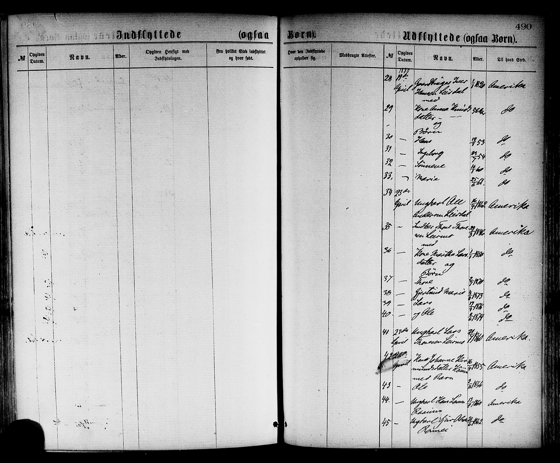 Luster sokneprestembete, AV/SAB-A-81101/H/Haa/Haaa/L0010: Parish register (official) no. A 10, 1871-1886, p. 490