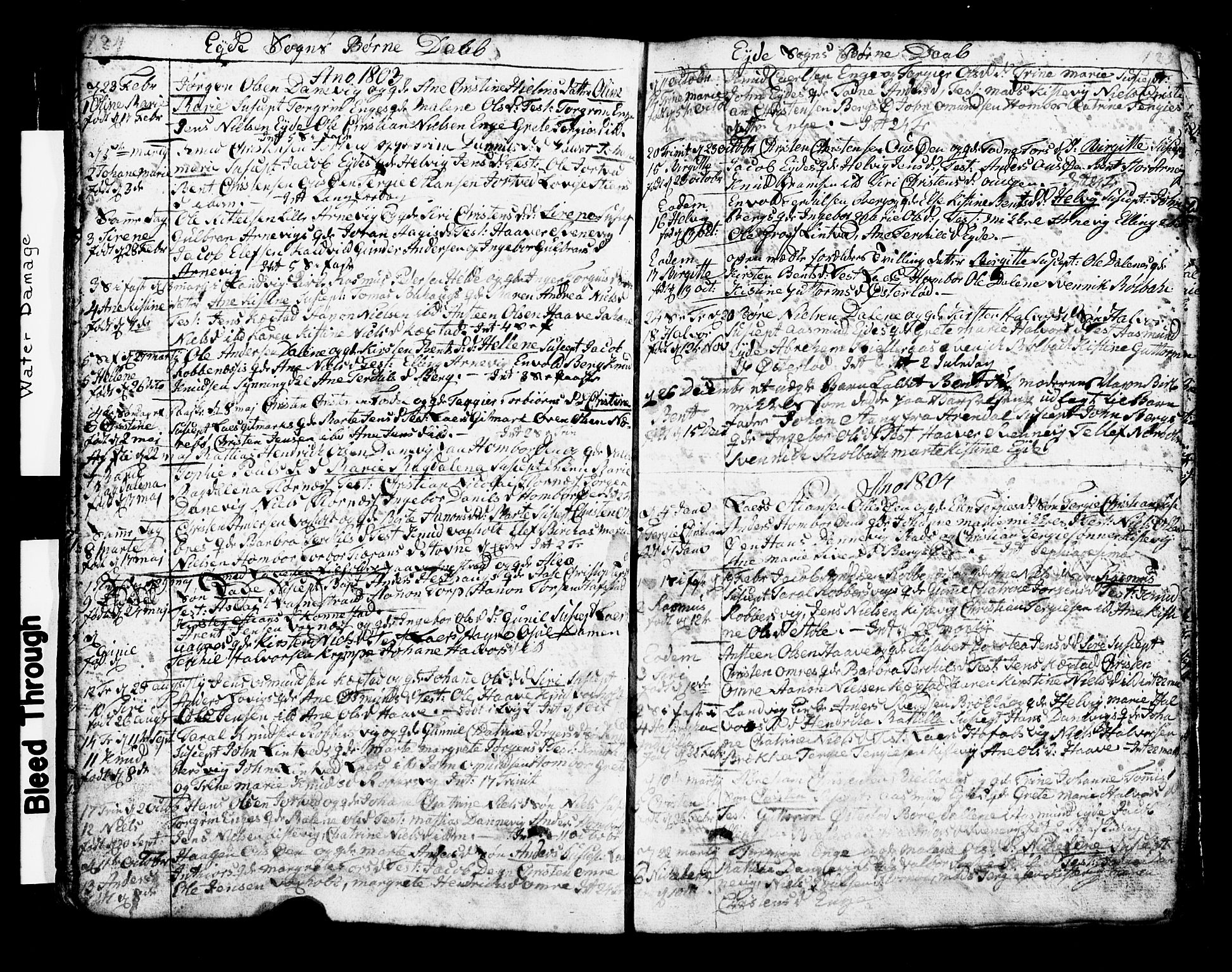 Hommedal sokneprestkontor, SAK/1111-0023/F/Fb/Fbb/L0002: Parish register (copy) no. B 2 /2, 1791-1817, p. 124-125