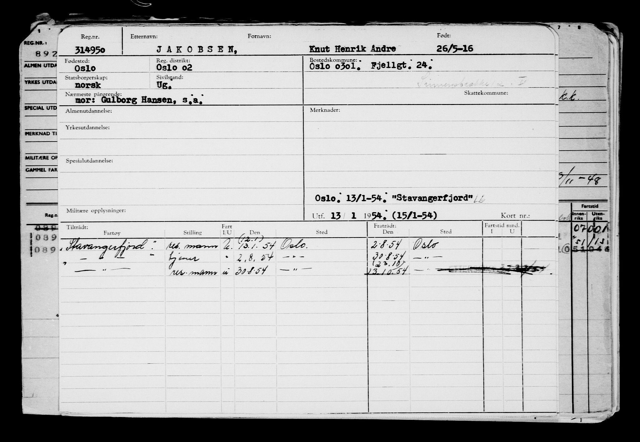 Direktoratet for sjømenn, AV/RA-S-3545/G/Gb/L0139: Hovedkort, 1916, p. 395