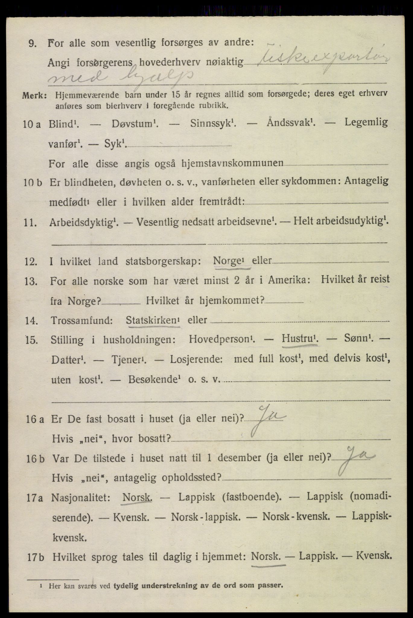 SAT, 1920 census for Bø, 1920, p. 4327