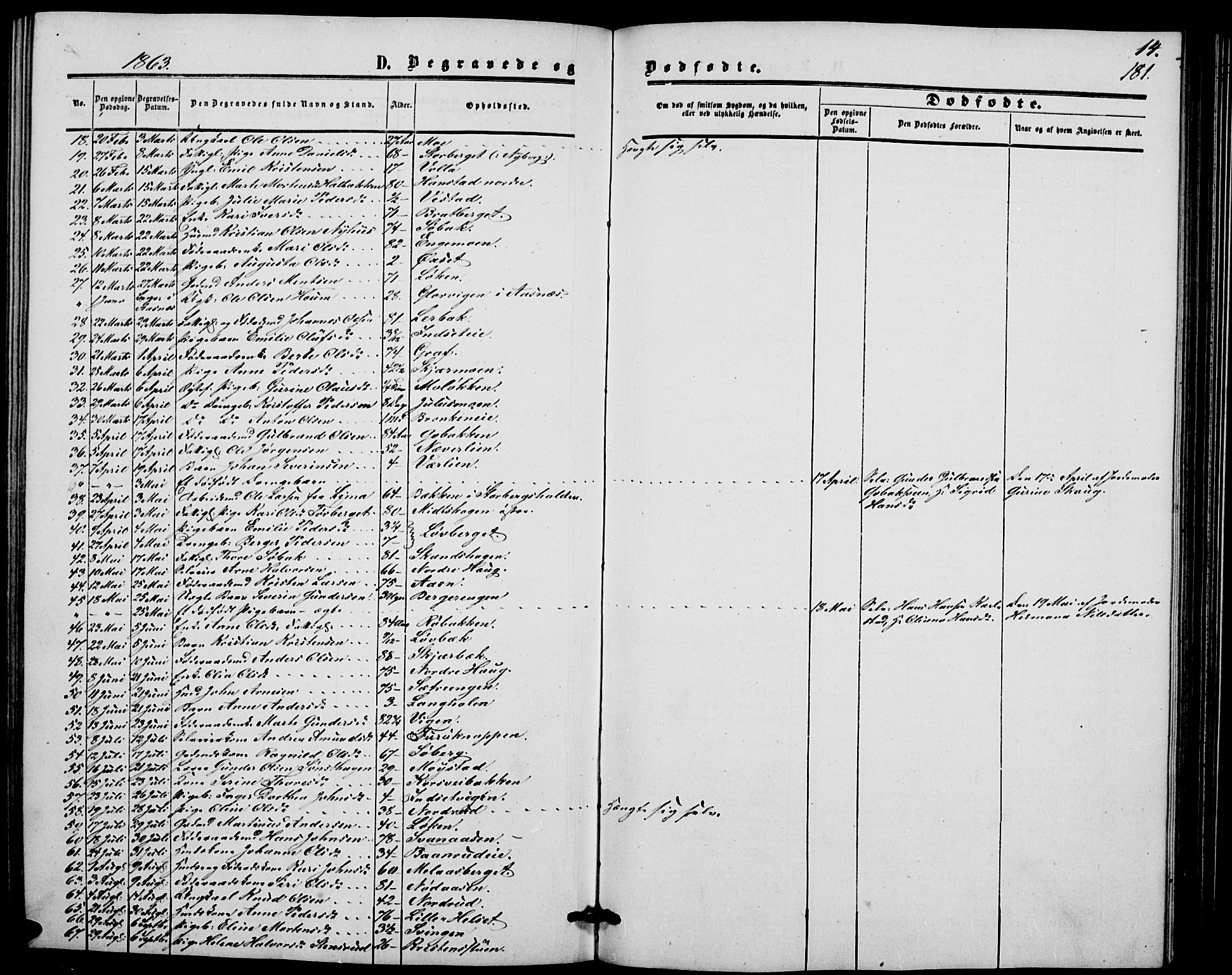 Elverum prestekontor, AV/SAH-PREST-044/H/Ha/Hab/L0003: Parish register (copy) no. 3, 1856-1865, p. 181