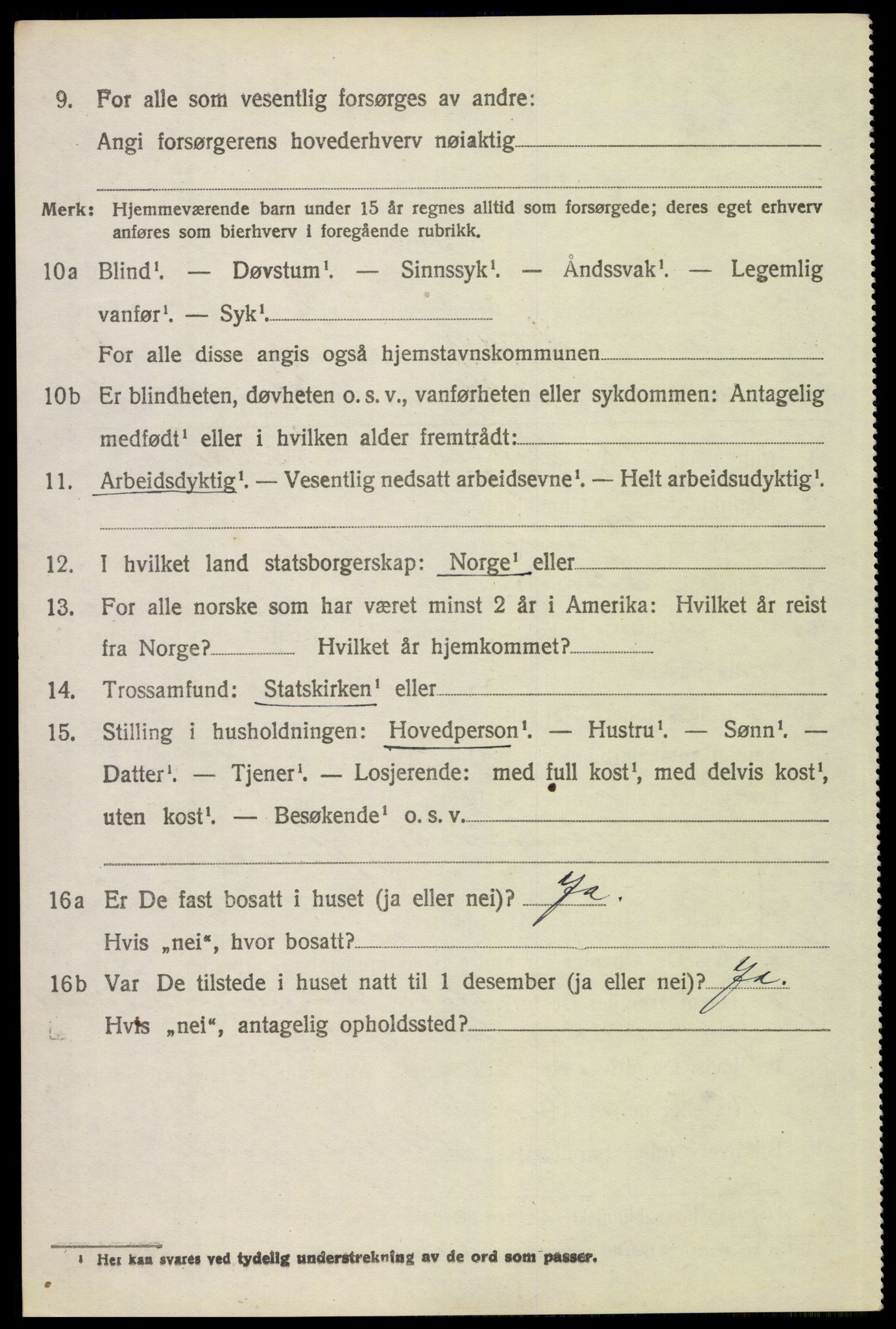 SAH, 1920 census for Trysil, 1920, p. 15970