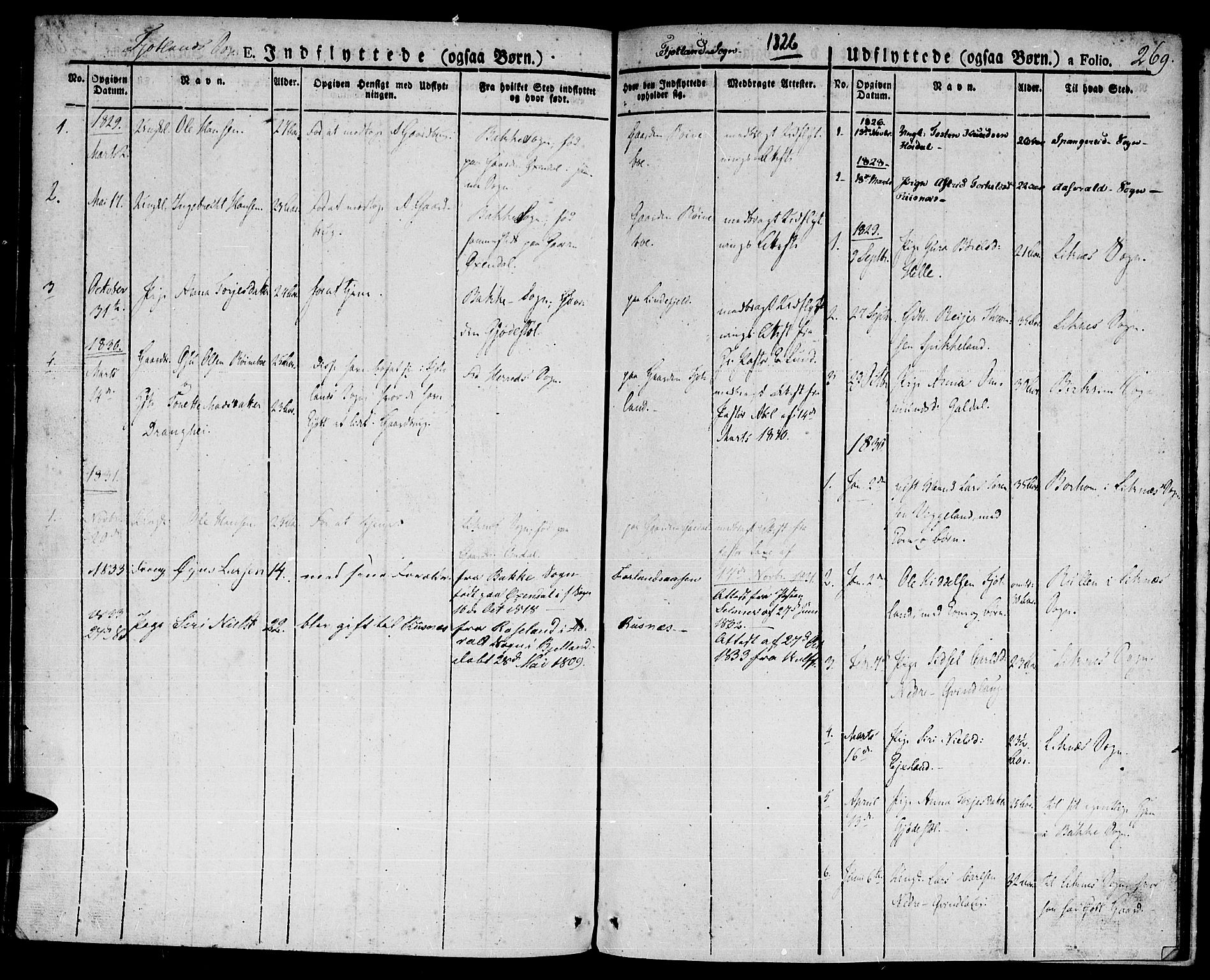 Hægebostad sokneprestkontor, SAK/1111-0024/F/Fa/Faa/L0003: Parish register (official) no. A 3 /2, 1825-1840, p. 269