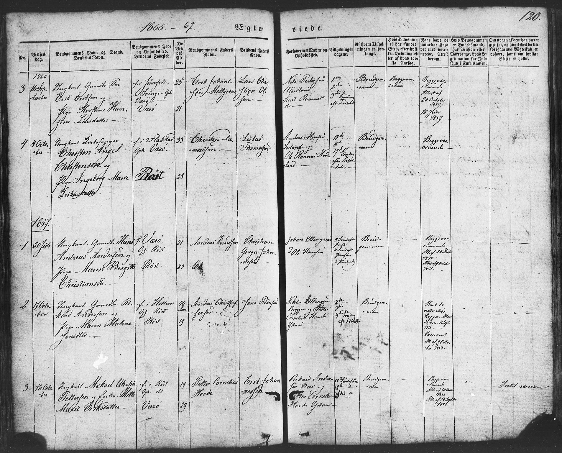 Ministerialprotokoller, klokkerbøker og fødselsregistre - Nordland, AV/SAT-A-1459/807/L0121: Parish register (official) no. 807A04, 1846-1879, p. 120