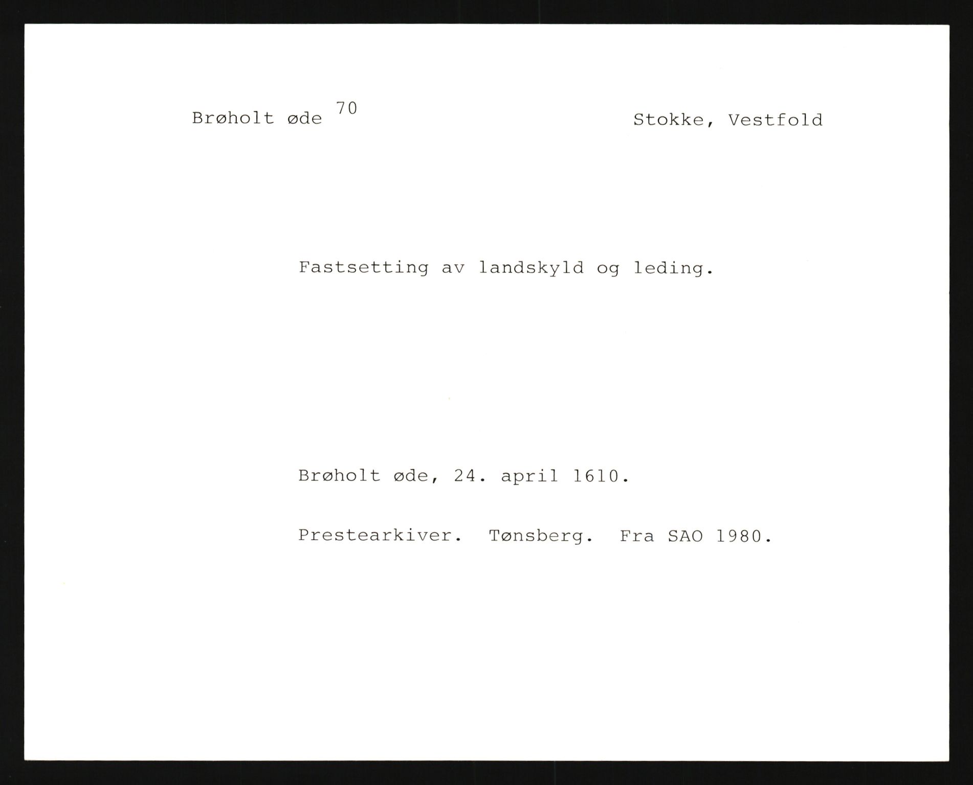 Riksarkivets diplomsamling, AV/RA-EA-5965/F35/F35e/L0018: Registreringssedler Vestfold 1, 1400-1700, p. 1021