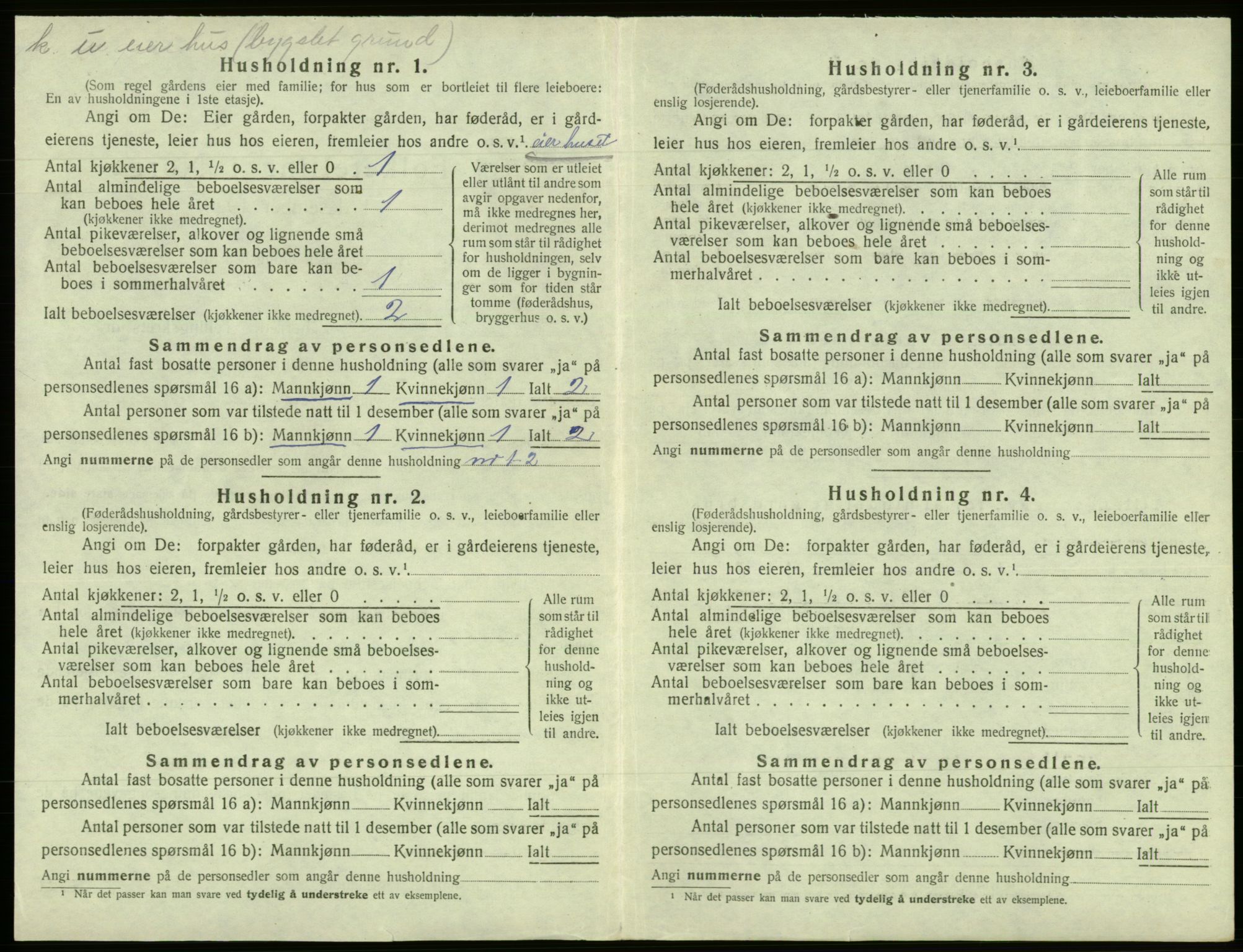 SAB, 1920 census for Fana, 1920, p. 3174