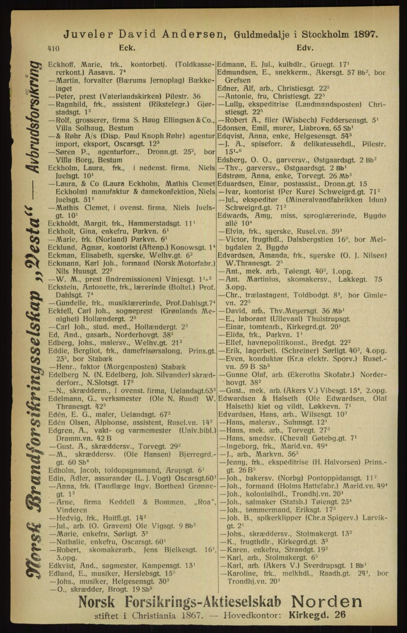 Kristiania/Oslo adressebok, PUBL/-, 1916, p. 410