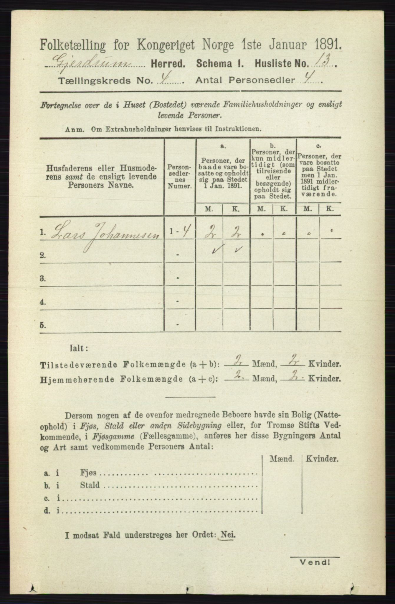 RA, 1891 census for 0234 Gjerdrum, 1891, p. 1762