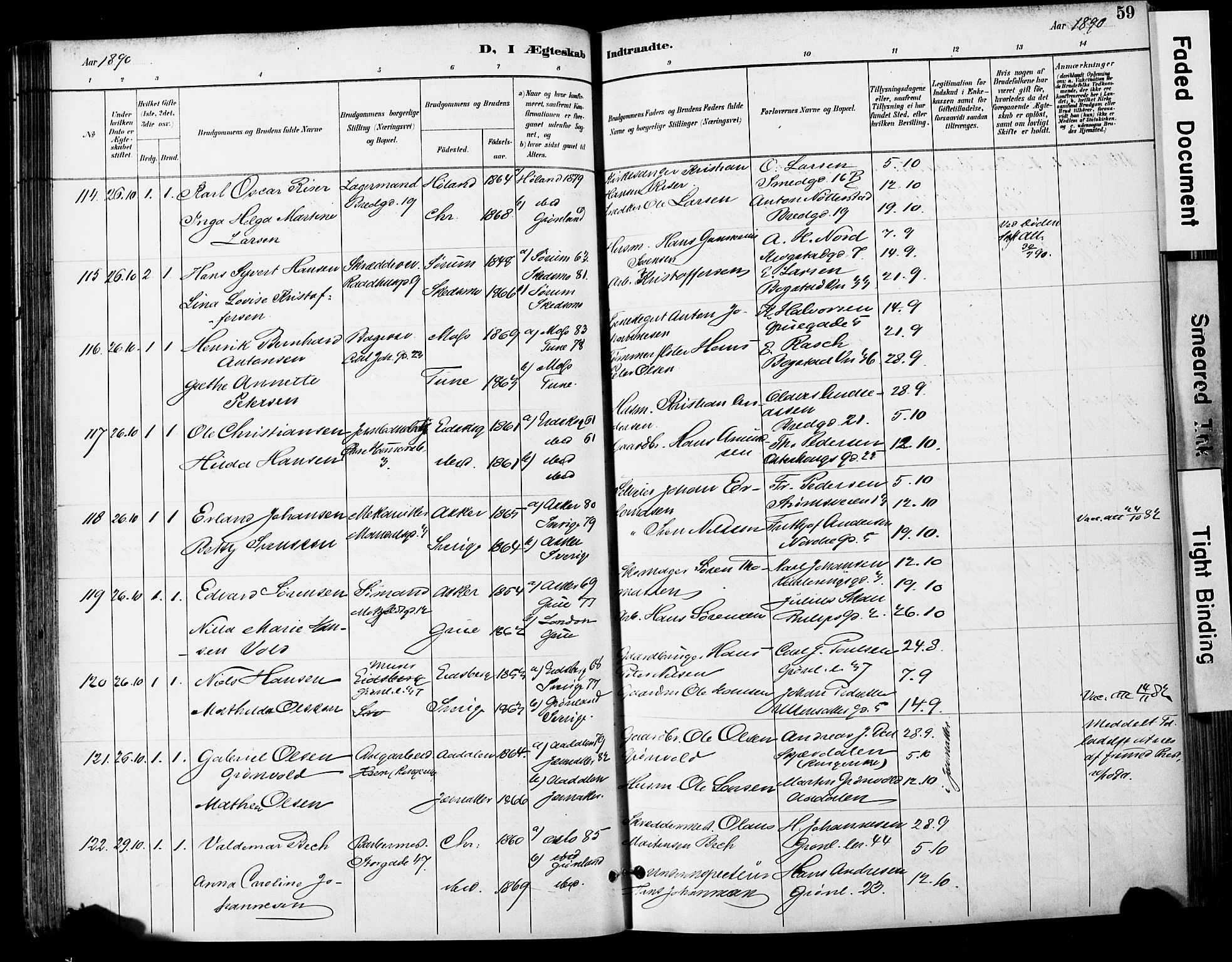 Grønland prestekontor Kirkebøker, SAO/A-10848/F/Fa/L0013: Parish register (official) no. 13, 1887-1906, p. 59