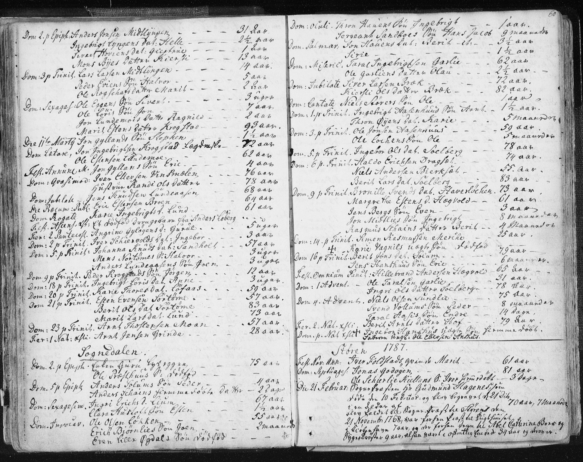 Ministerialprotokoller, klokkerbøker og fødselsregistre - Sør-Trøndelag, SAT/A-1456/687/L0991: Parish register (official) no. 687A02, 1747-1790, p. 60