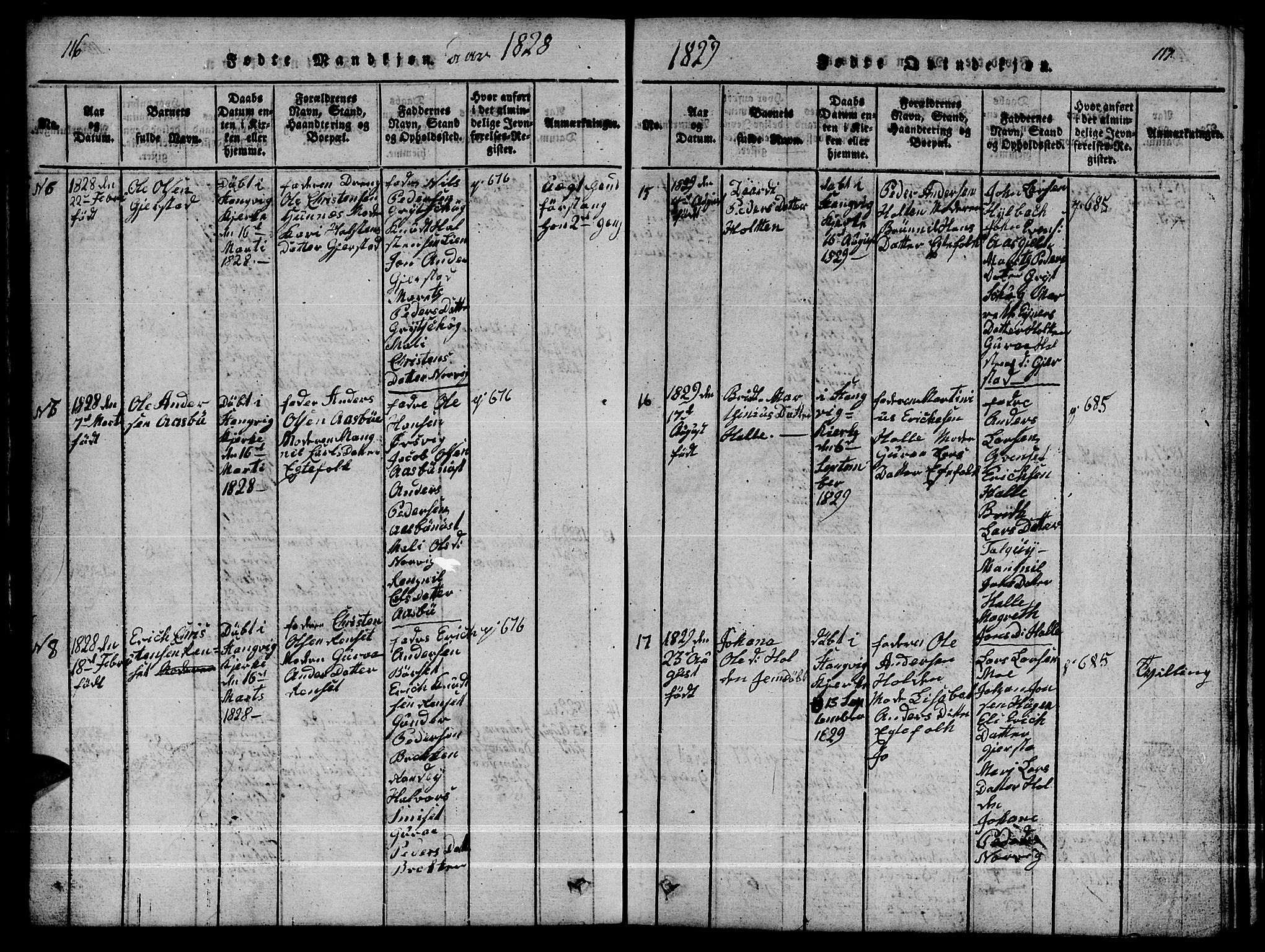 Ministerialprotokoller, klokkerbøker og fødselsregistre - Møre og Romsdal, AV/SAT-A-1454/592/L1031: Parish register (copy) no. 592C01, 1820-1833, p. 116-117