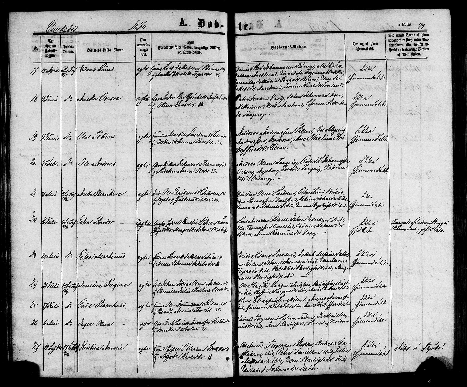 Ministerialprotokoller, klokkerbøker og fødselsregistre - Nordland, SAT/A-1459/817/L0262: Parish register (official) no. 817A03 /2, 1867-1877, p. 99