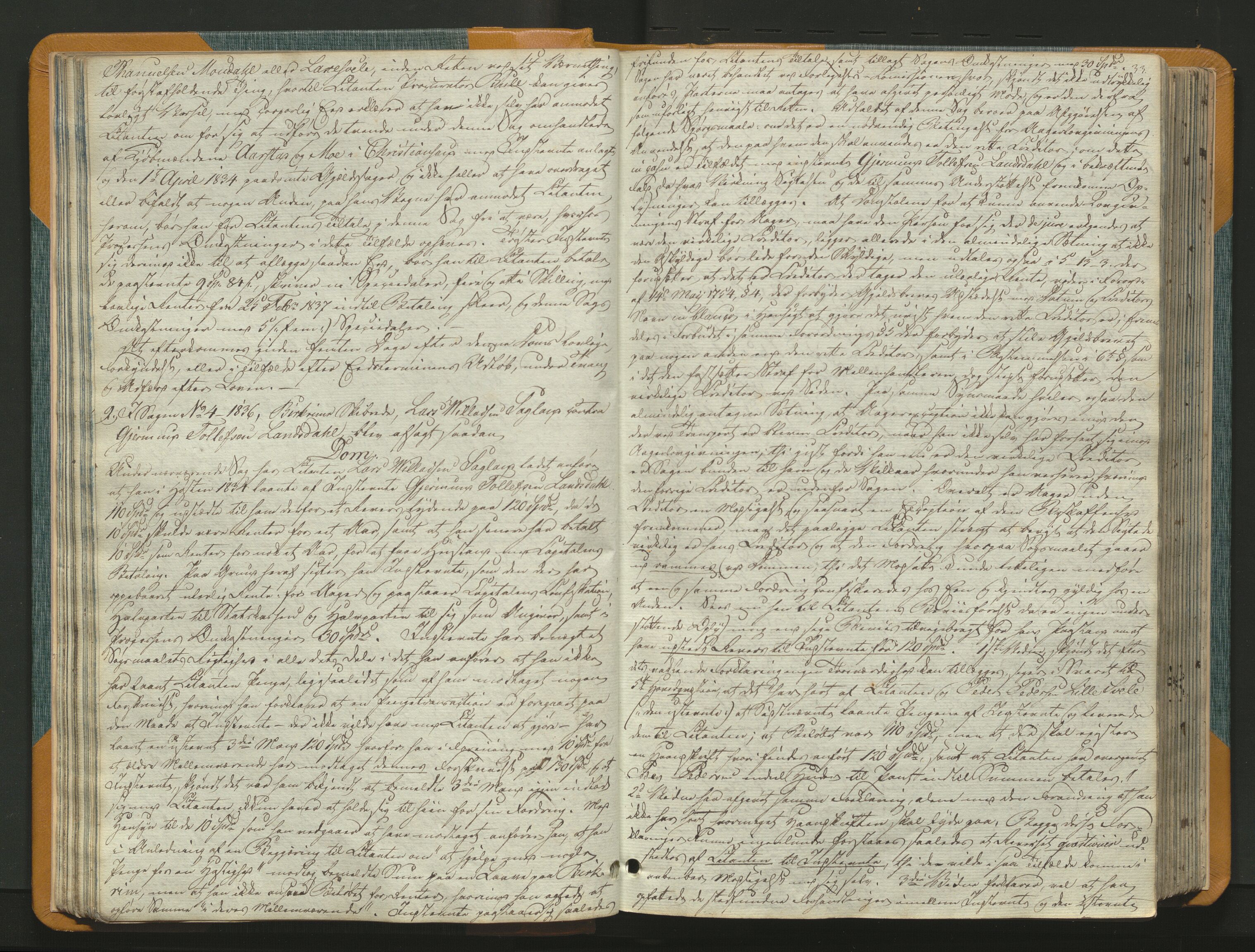 Jæren og Dalane sorenskriveri, AV/SAST-A-100306/3/30/30BAA/L0003: Tingbok for Dalane, 1837-1843, p. 32b-33a