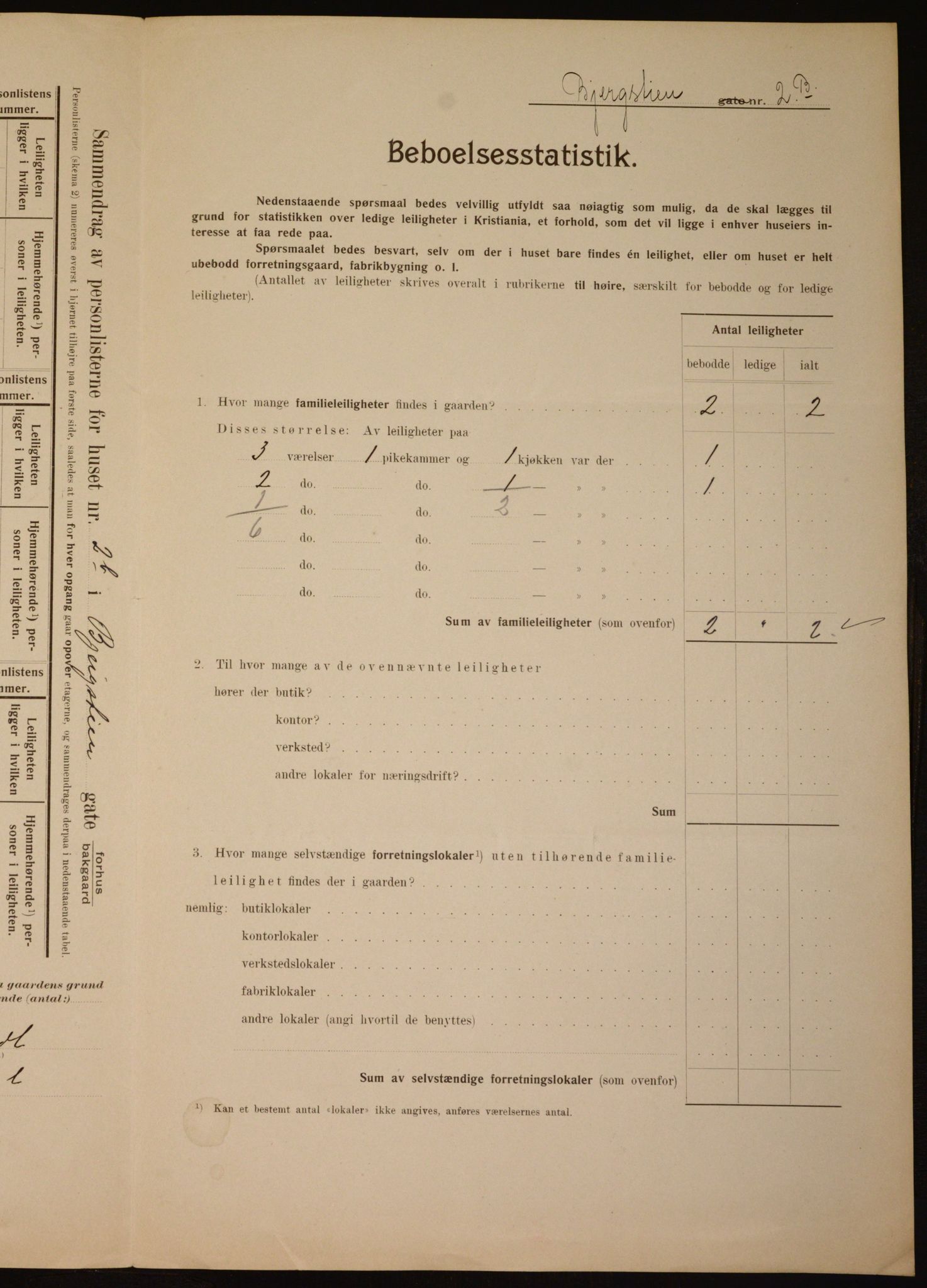 OBA, Municipal Census 1910 for Kristiania, 1910, p. 4178