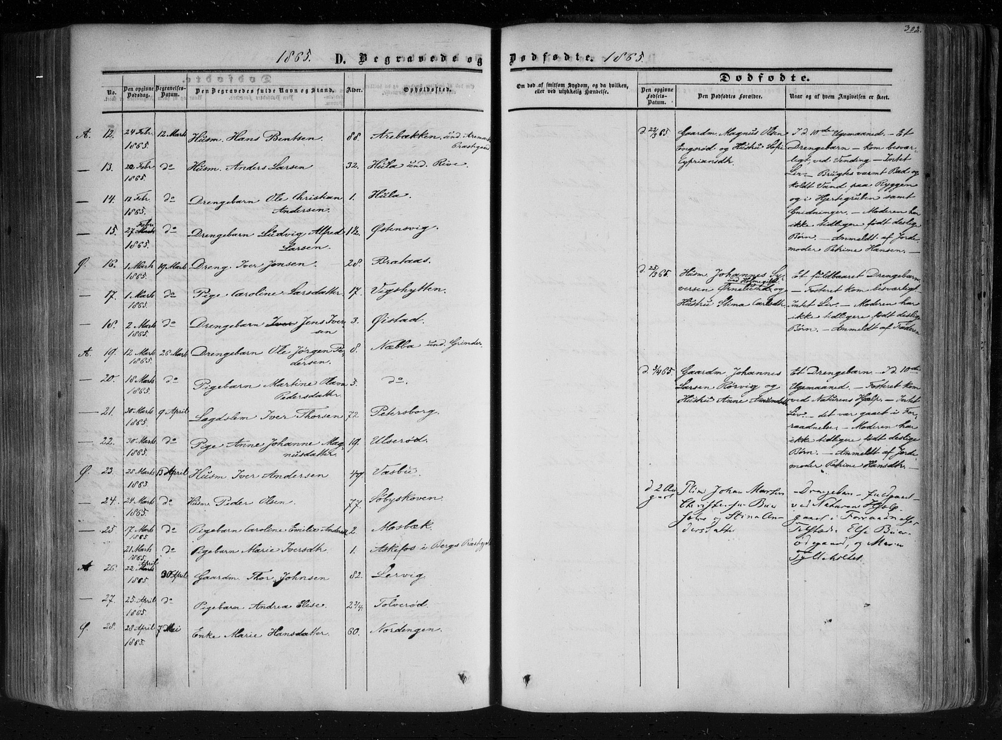 Aremark prestekontor Kirkebøker, AV/SAO-A-10899/F/Fc/L0003: Parish register (official) no. III 3, 1850-1865, p. 302