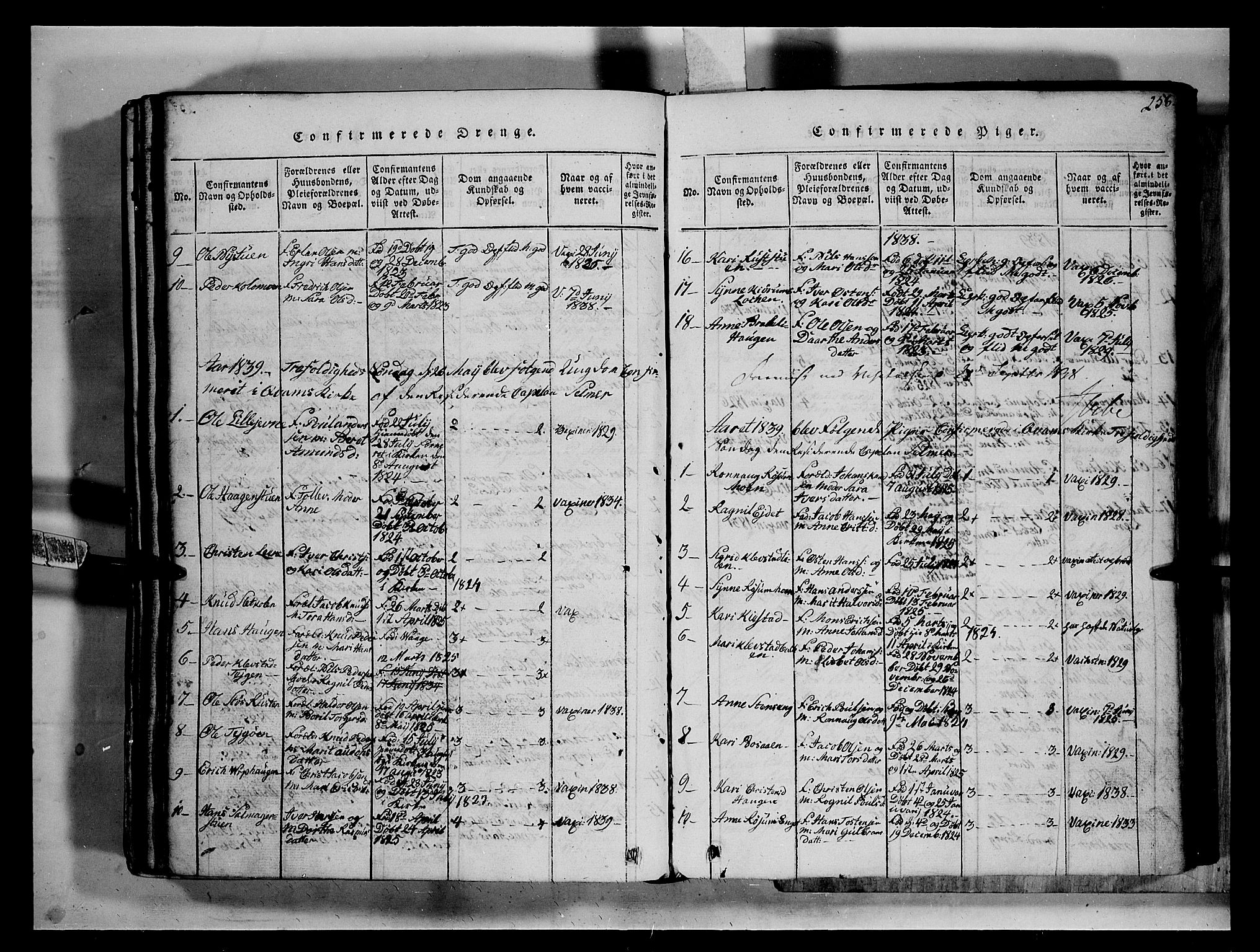 Fron prestekontor, SAH/PREST-078/H/Ha/Hab/L0002: Parish register (copy) no. 2, 1816-1850, p. 258