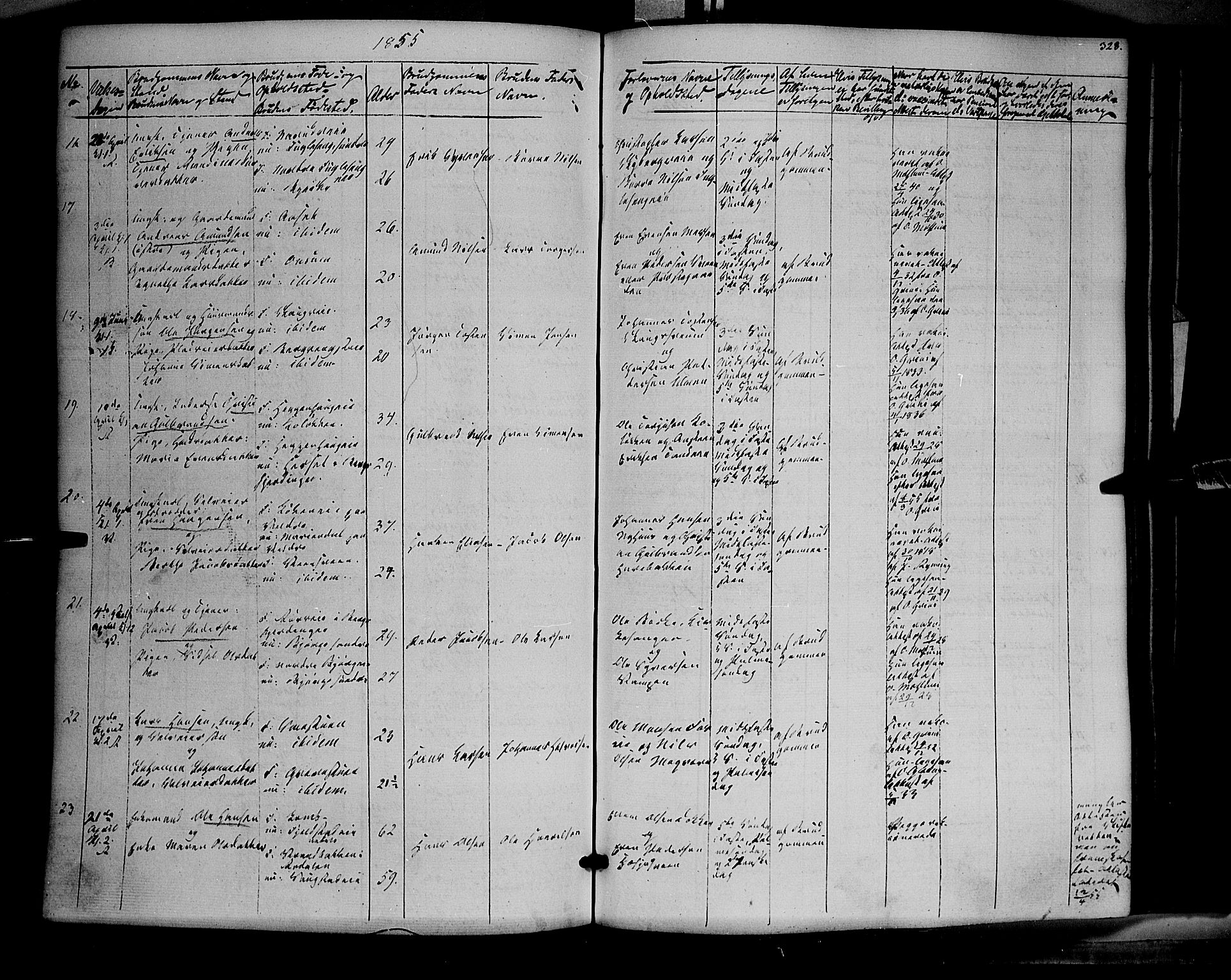 Ringsaker prestekontor, SAH/PREST-014/K/Ka/L0009: Parish register (official) no. 9, 1850-1860, p. 328