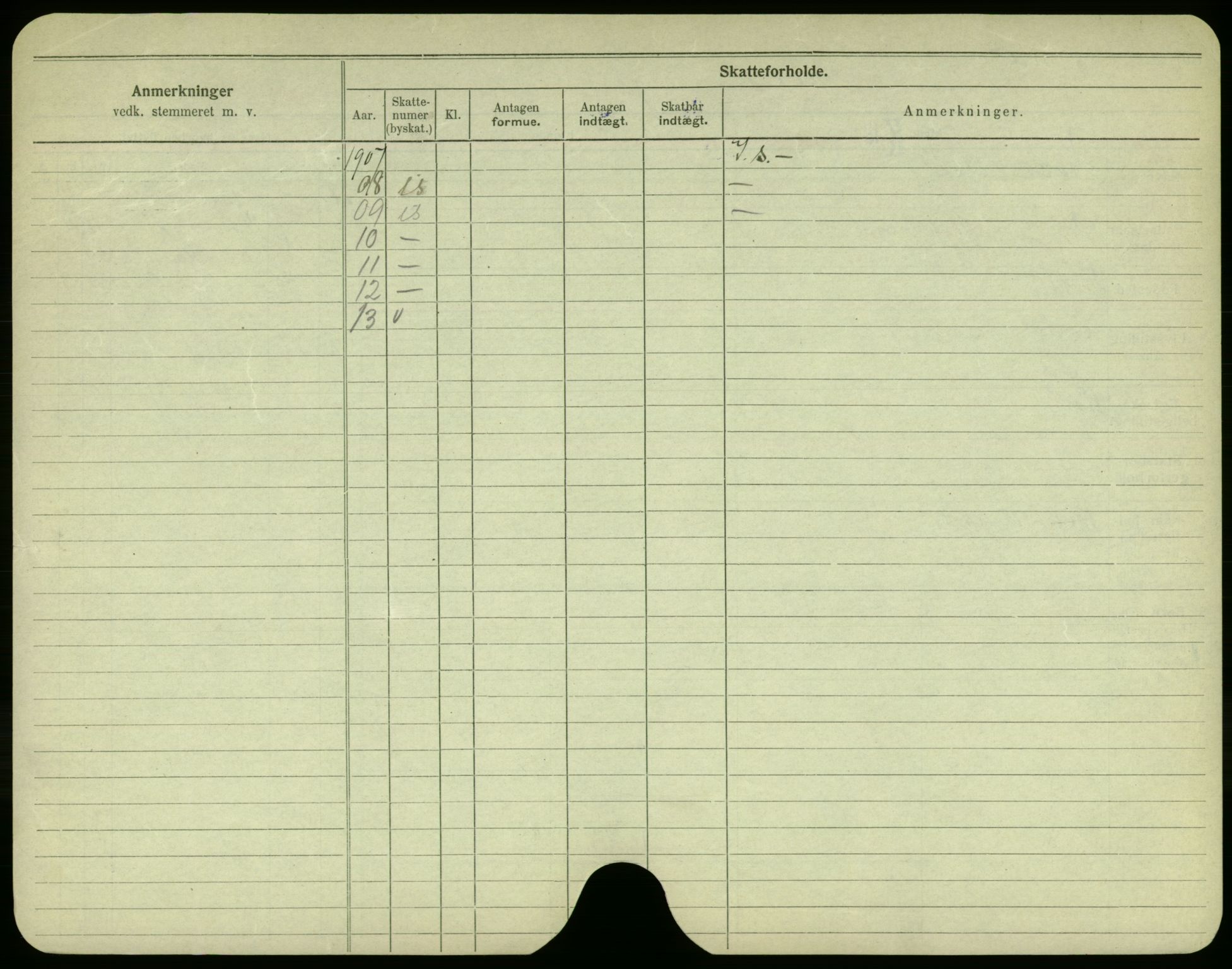 Oslo folkeregister, Registerkort, AV/SAO-A-11715/F/Fa/Fac/L0002: Menn, 1906-1914, p. 299b