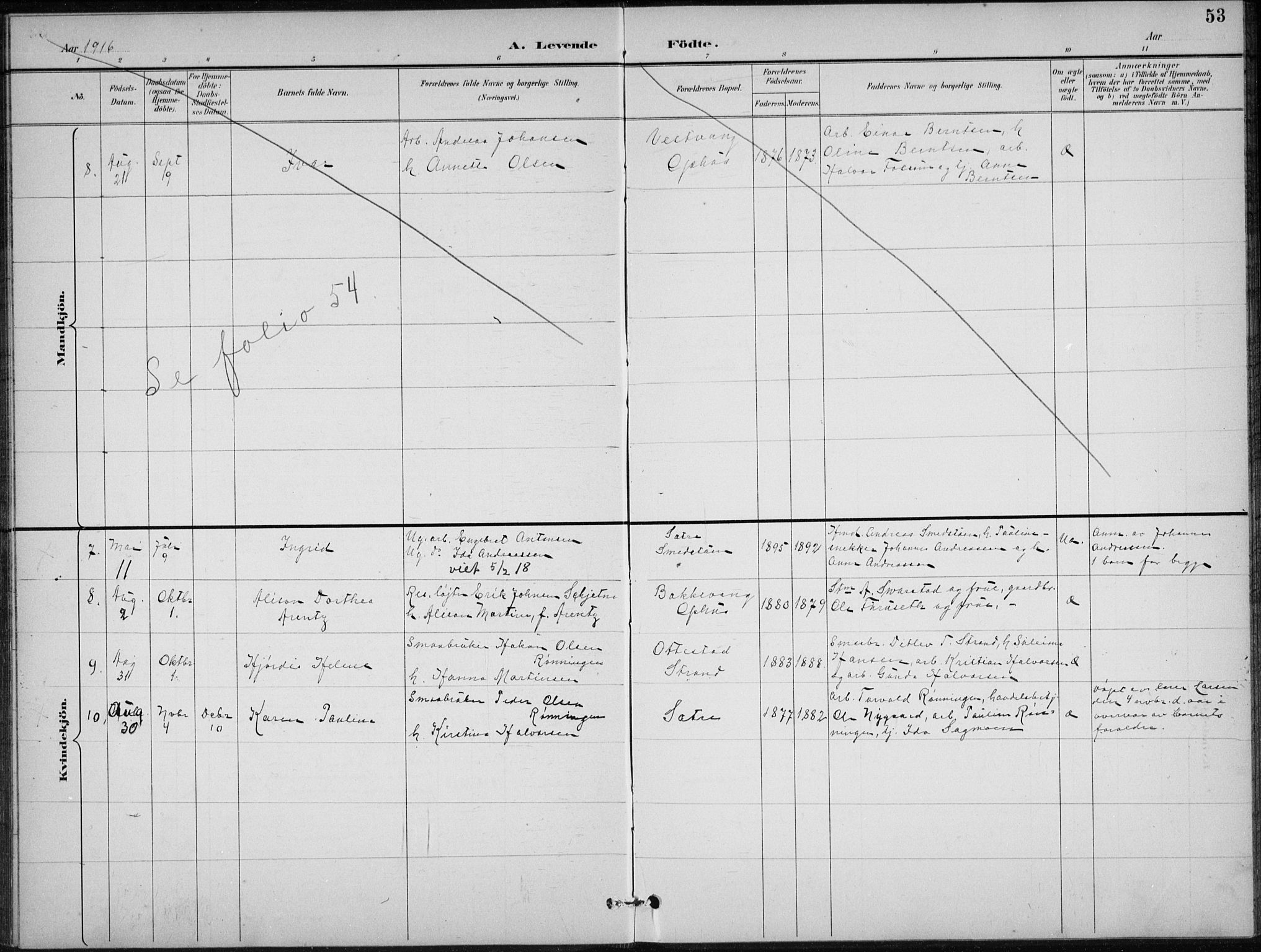 Stor-Elvdal prestekontor, SAH/PREST-052/H/Ha/Hab/L0004: Parish register (copy) no. 4, 1895-1938, p. 53