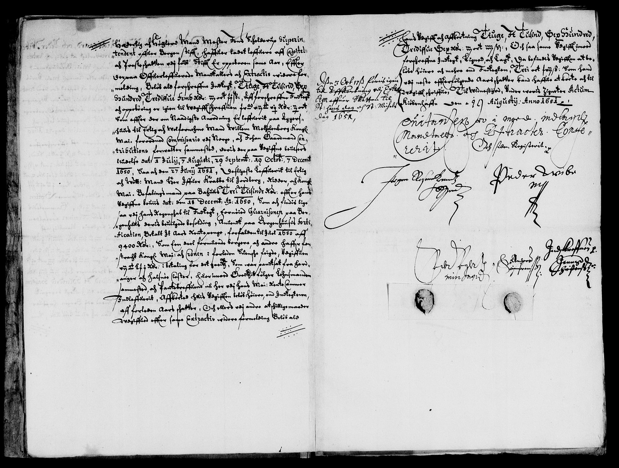 Rentekammeret inntil 1814, Reviderte regnskaper, Lensregnskaper, AV/RA-EA-5023/R/Rb/Rbt/L0124: Bergenhus len, 1652-1654