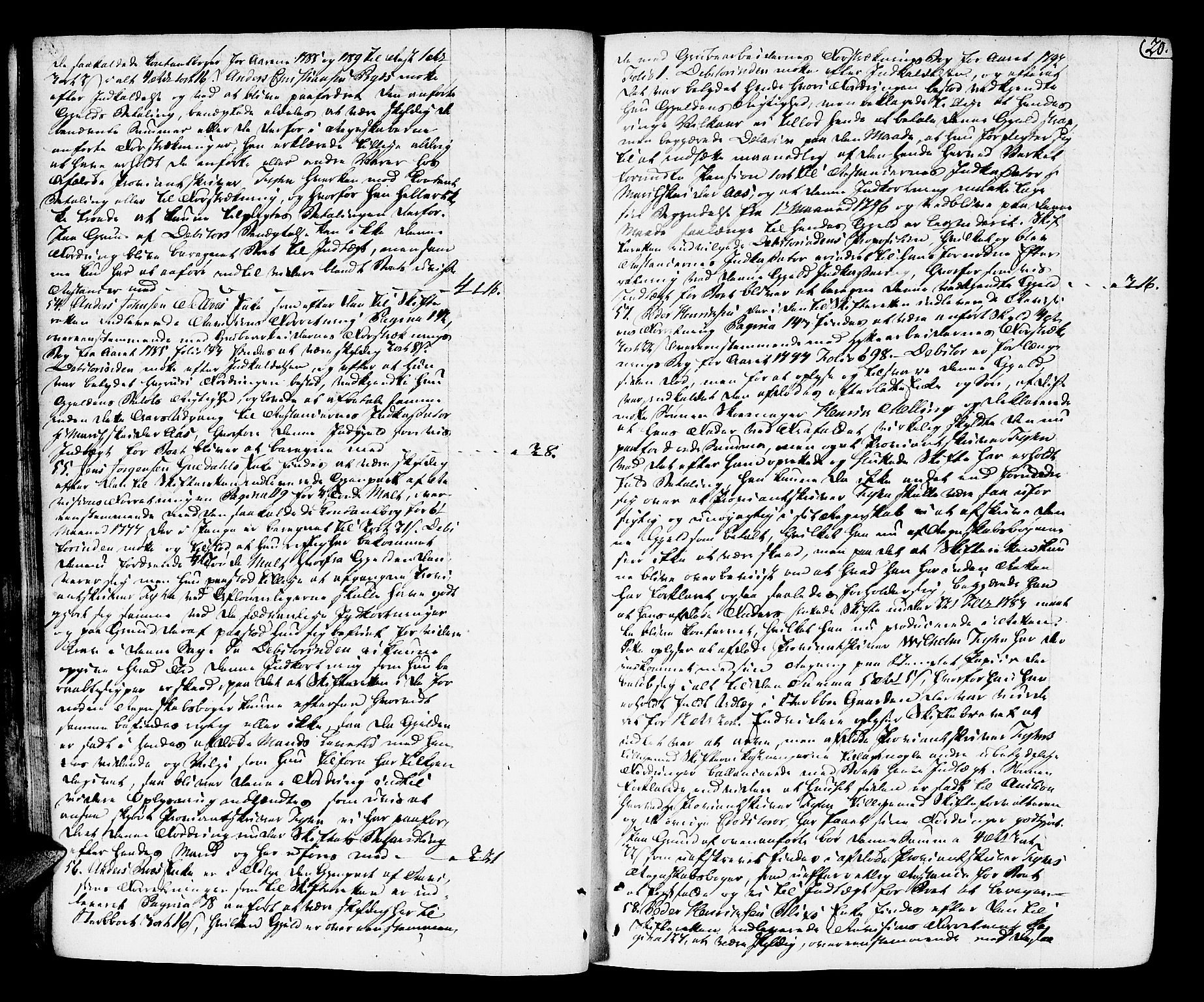 Røros Bergrett, AV/SAT-A-0024/3/3A/L0007: Skifteprotokoll, 1797-1813, p. 19b-20a