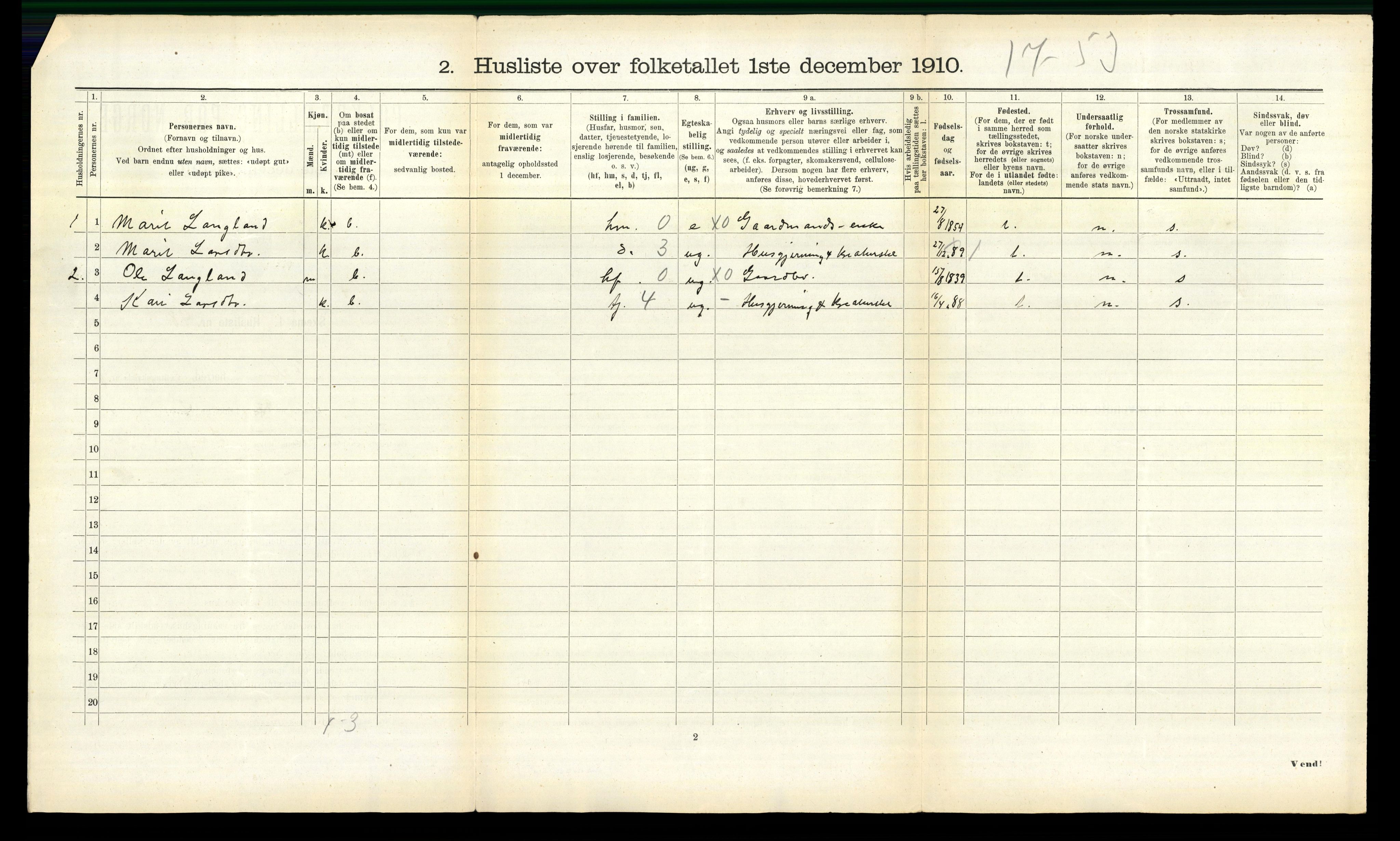 RA, 1910 census for Ålen, 1910, p. 626