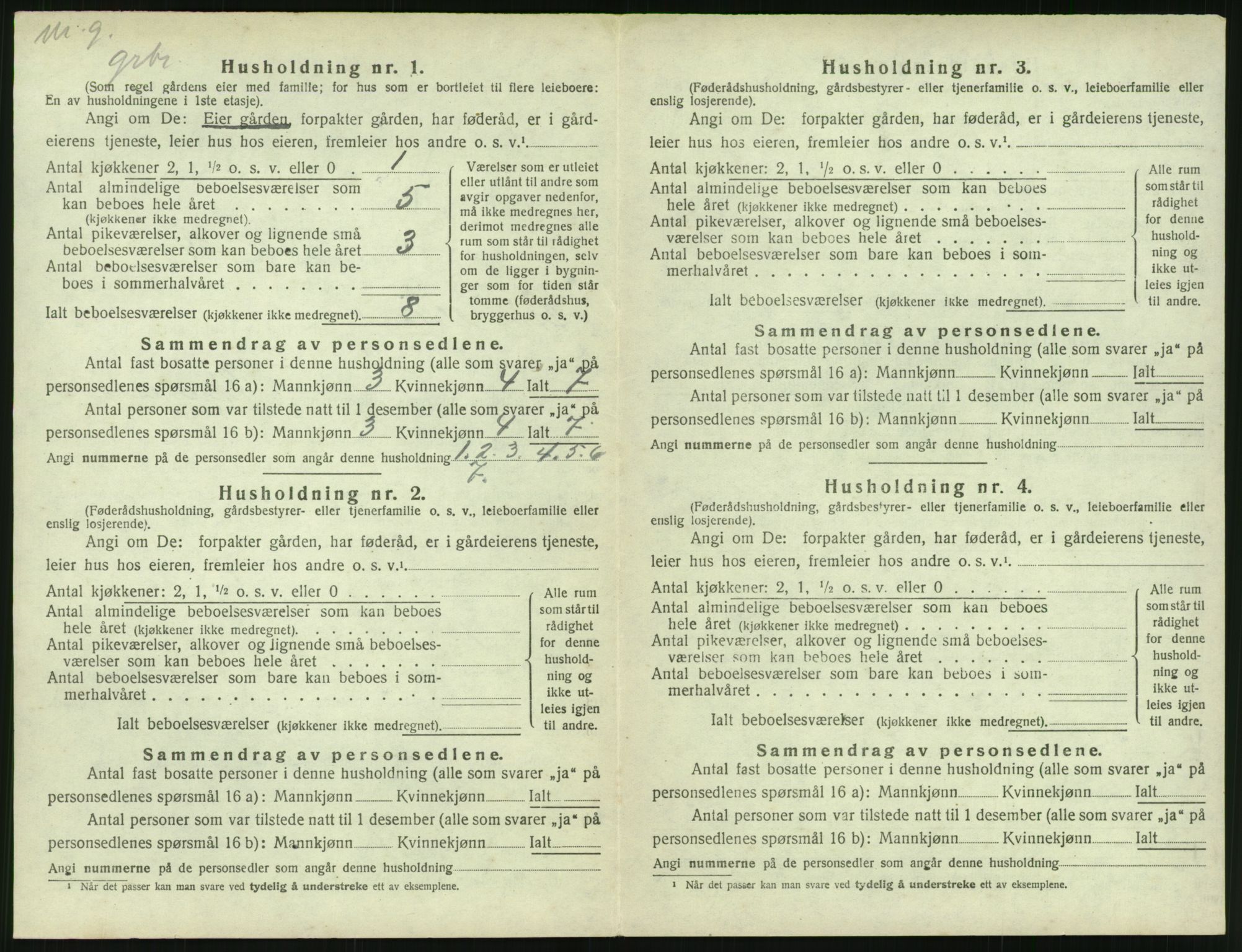 SAK, 1920 census for Austre Moland, 1920, p. 132