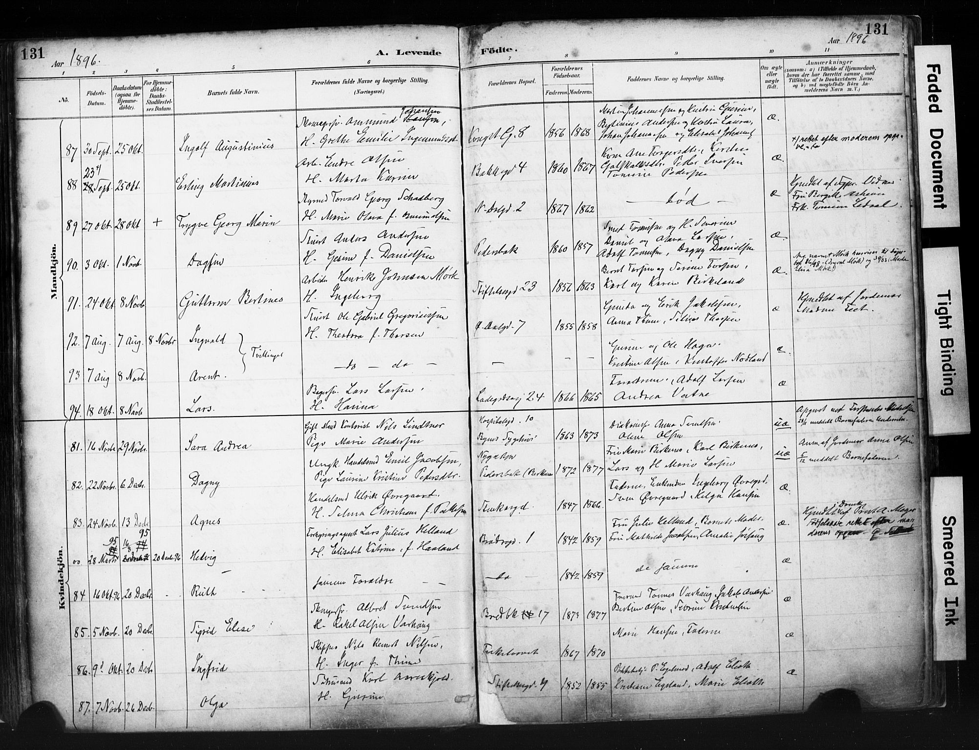 St. Petri sokneprestkontor, AV/SAST-A-101813/001/30/30BA/L0019: Parish register (official) no. A 20, 1888-1901, p. 131