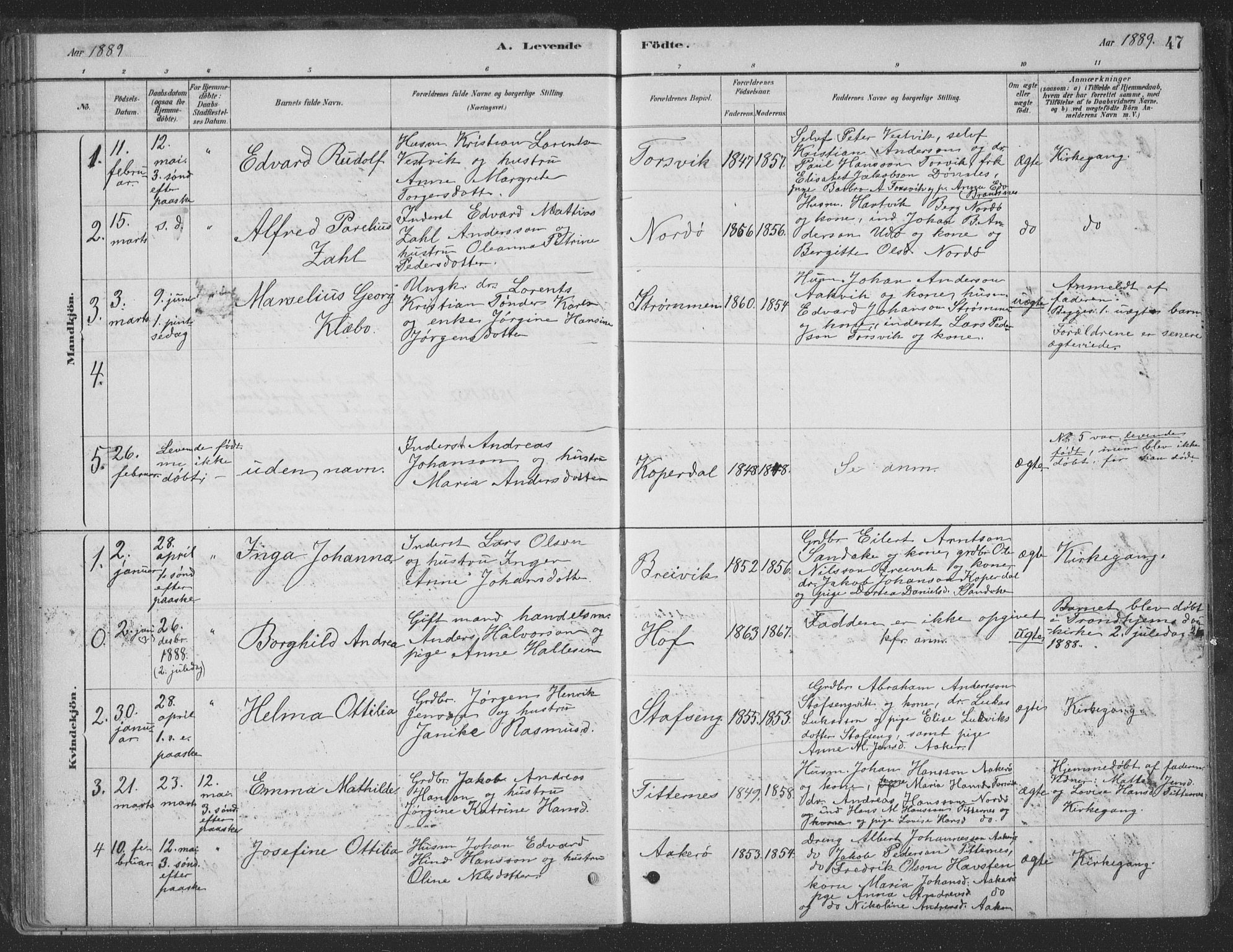 Ministerialprotokoller, klokkerbøker og fødselsregistre - Nordland, SAT/A-1459/835/L0532: Parish register (copy) no. 835C04, 1880-1905, p. 47
