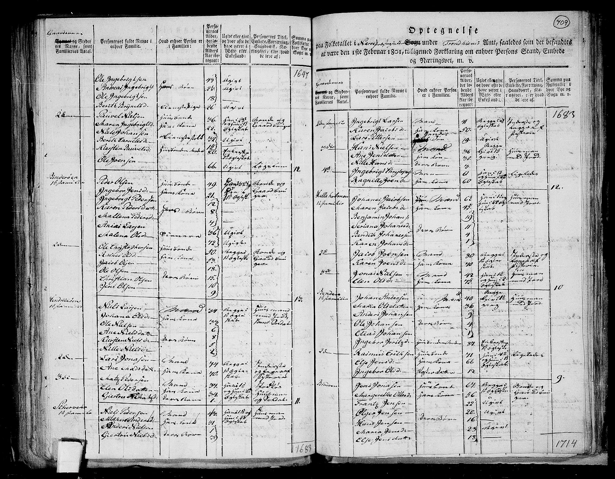 RA, 1801 census for 1751P Nærøy, 1801, p. 708b-709a