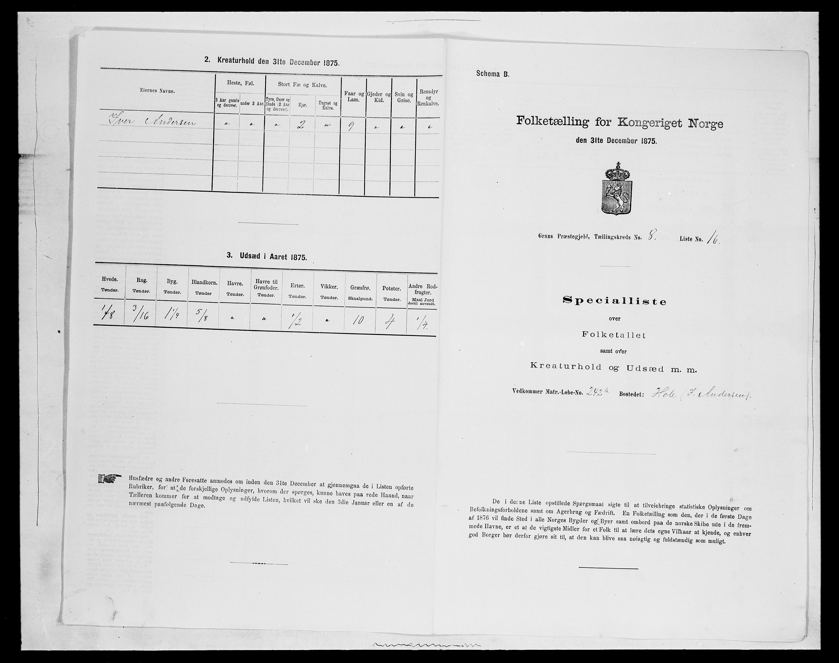 SAH, 1875 census for 0534P Gran, 1875, p. 1511