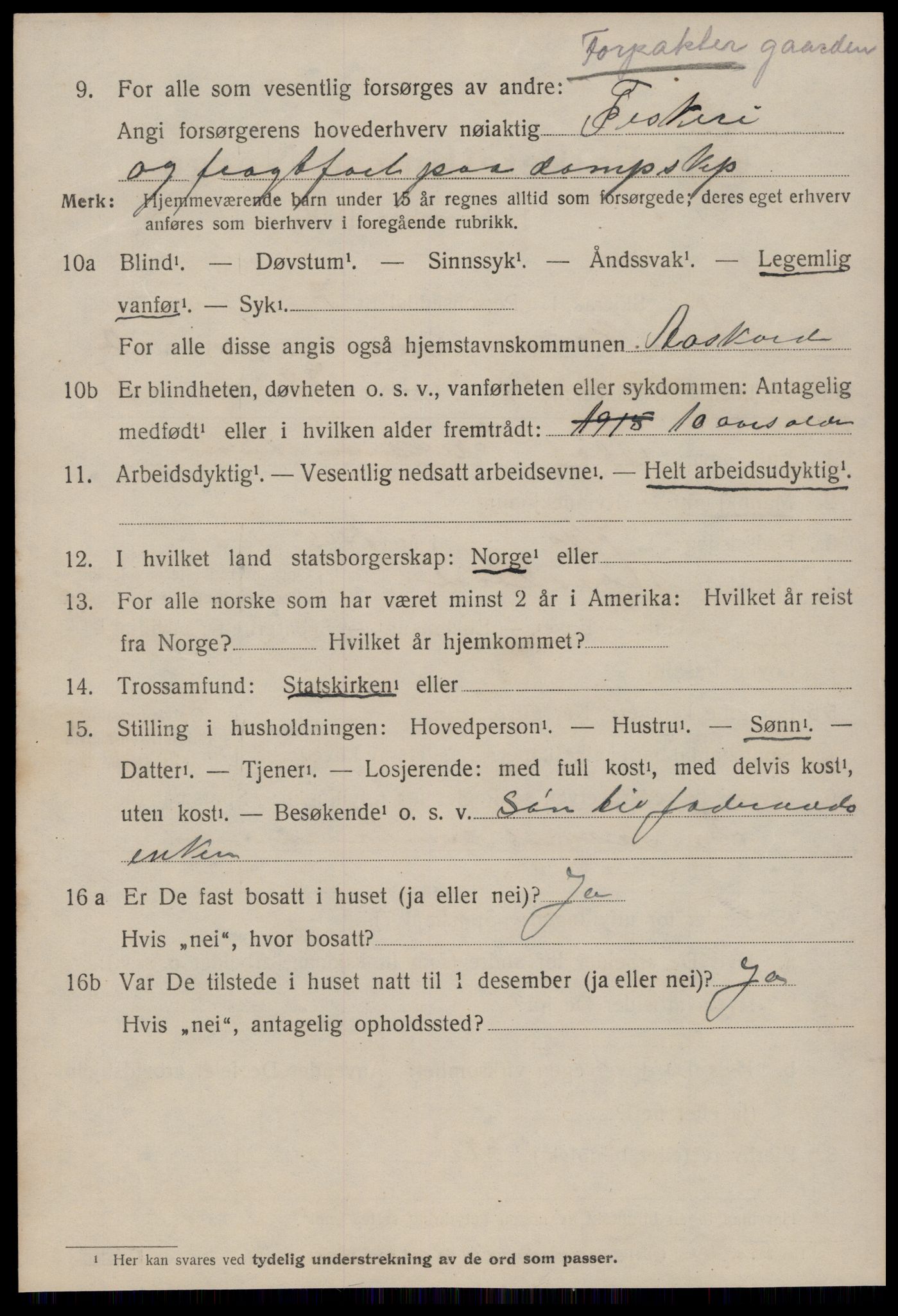 SAT, 1920 census for Åsskard, 1920, p. 1204