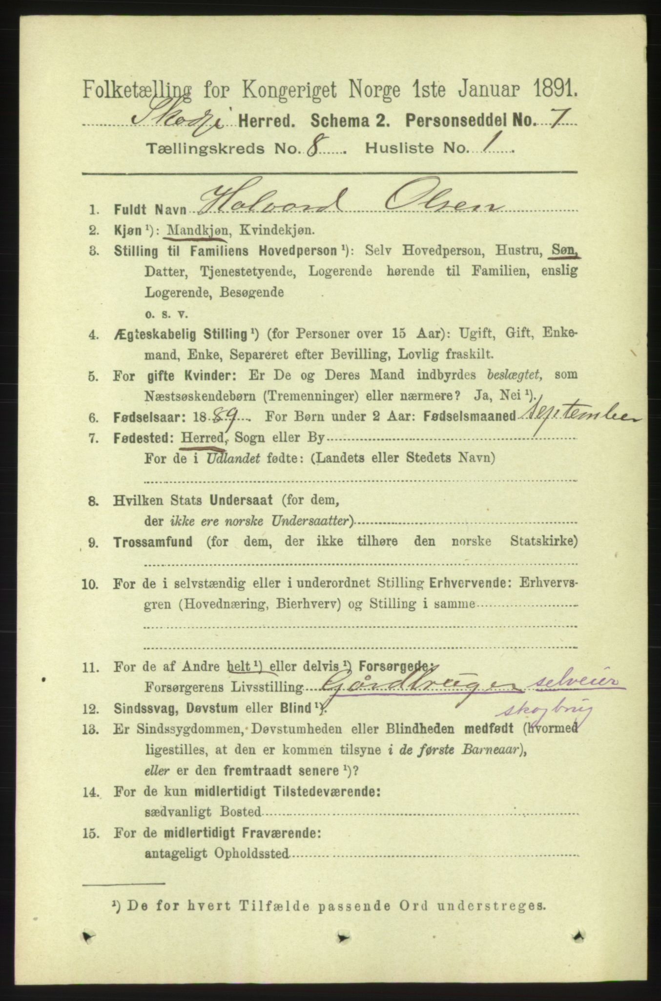 RA, 1891 census for 1529 Skodje, 1891, p. 1700