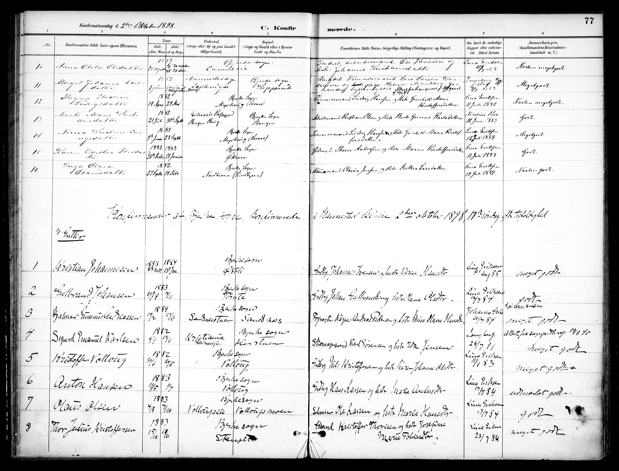Nannestad prestekontor Kirkebøker, SAO/A-10414a/F/Fc/L0002: Parish register (official) no. III 2, 1893-1907, p. 77