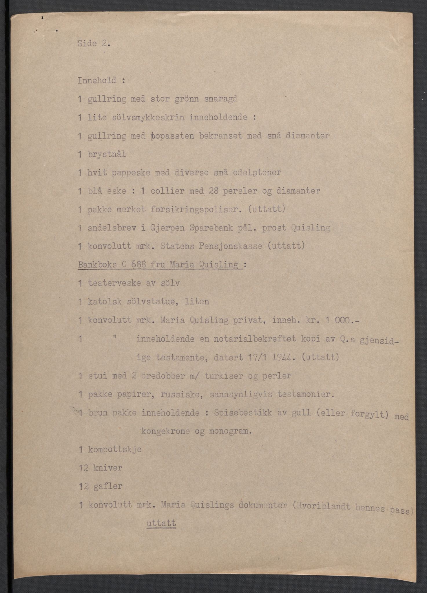 Landssvikarkivet, Oslo politikammer, AV/RA-S-3138-01/D/Da/L0003: Dnr. 29, 1945, p. 2856