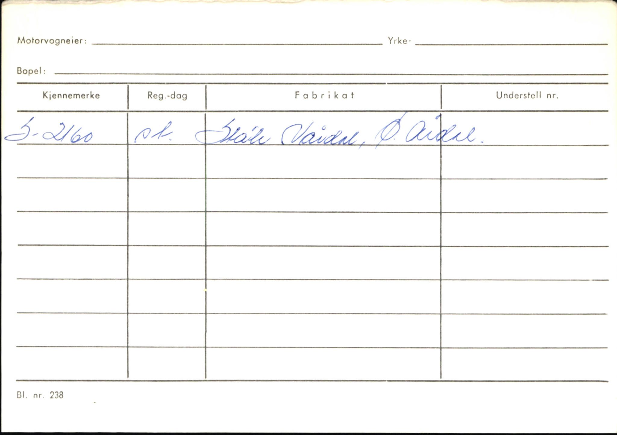 Statens vegvesen, Sogn og Fjordane vegkontor, SAB/A-5301/4/F/L0145: Registerkort Vågsøy S-Å. Årdal I-P, 1945-1975, p. 1300